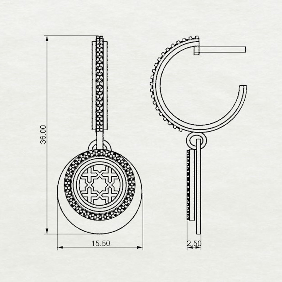 Gulsen Small Hoop Danglers Medium