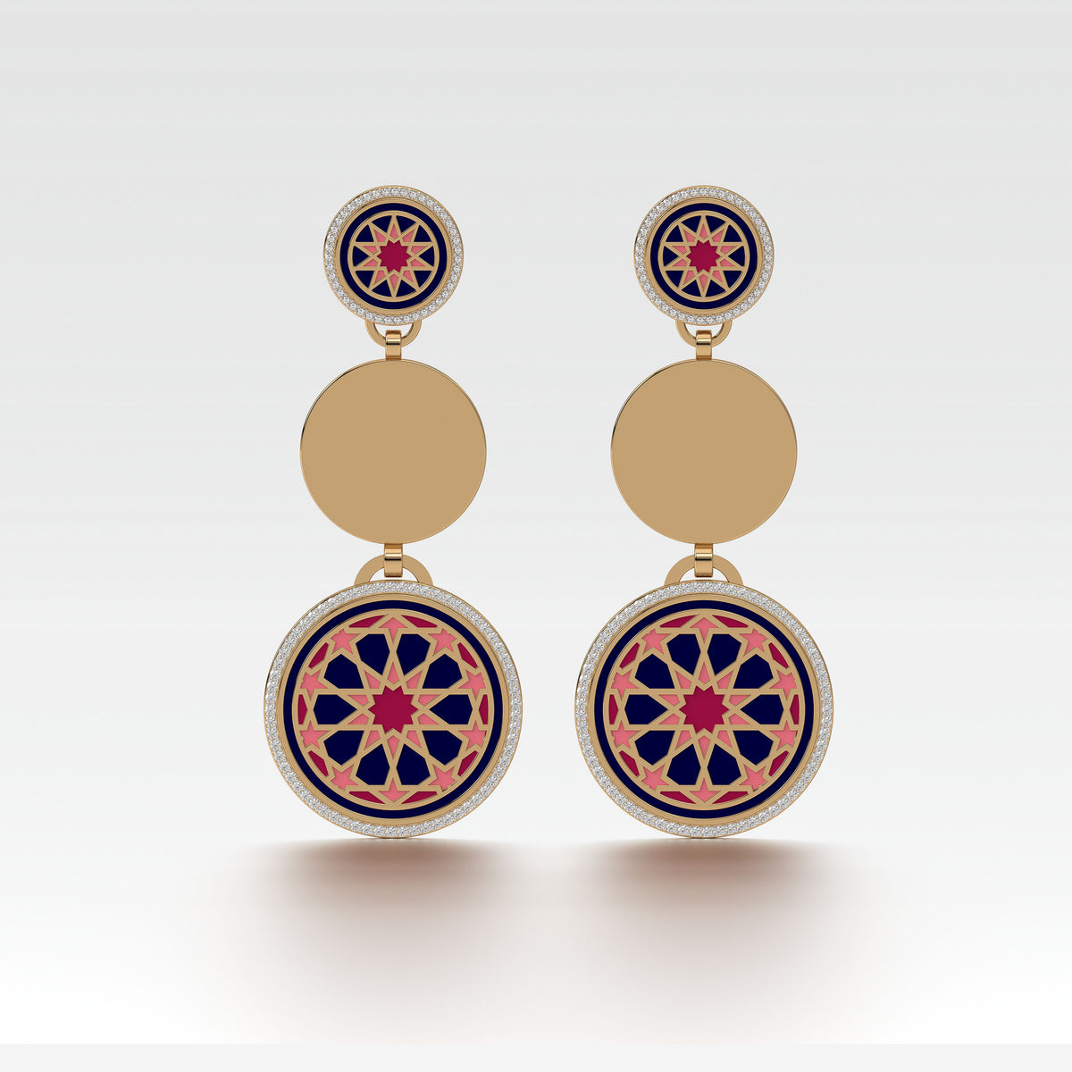 #Pattern & Color_Arabesque Rosette Cardinal Red