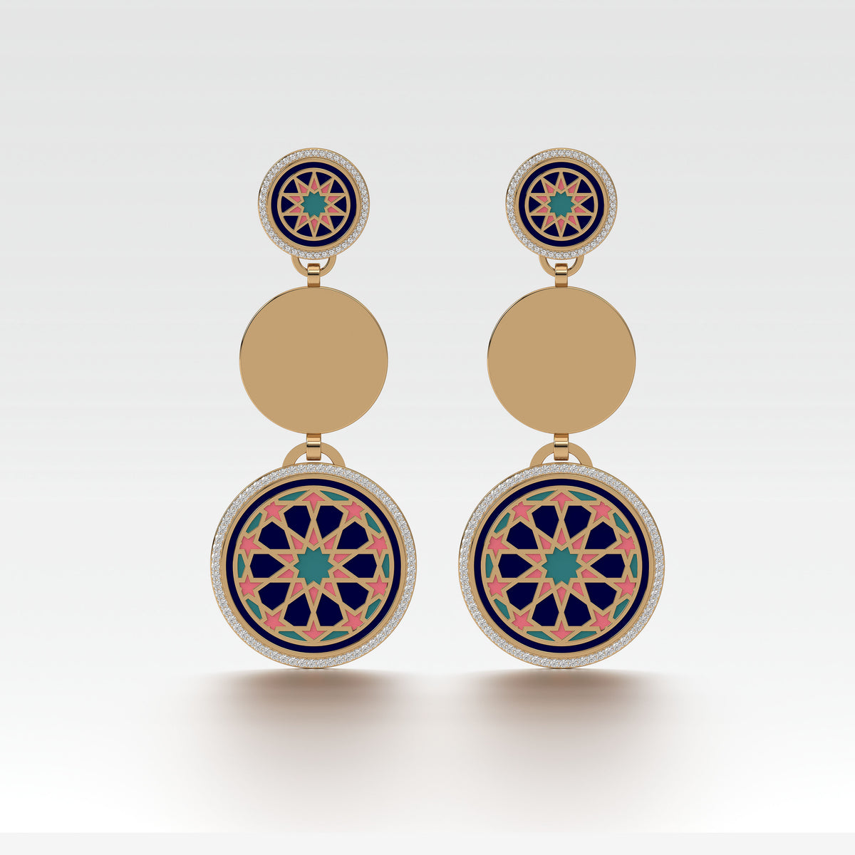 #Pattern & Color_Arabesque Rosette Pastel Turquoise
