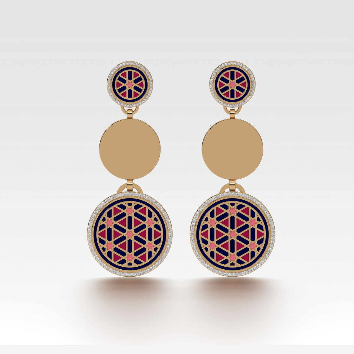 #Pattern & Color_Persian Girih Cardinal Red