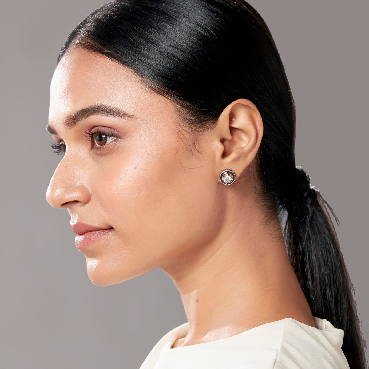 Aaliyah Solitaire Earrings Small