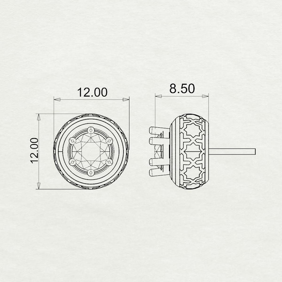 Amaan Curved Solitaire Earrings Medium