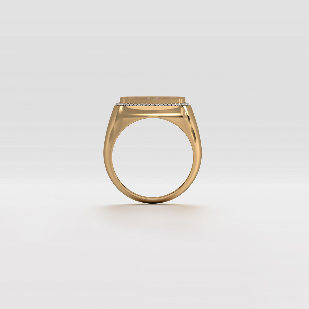 Zayd cushion signet ring