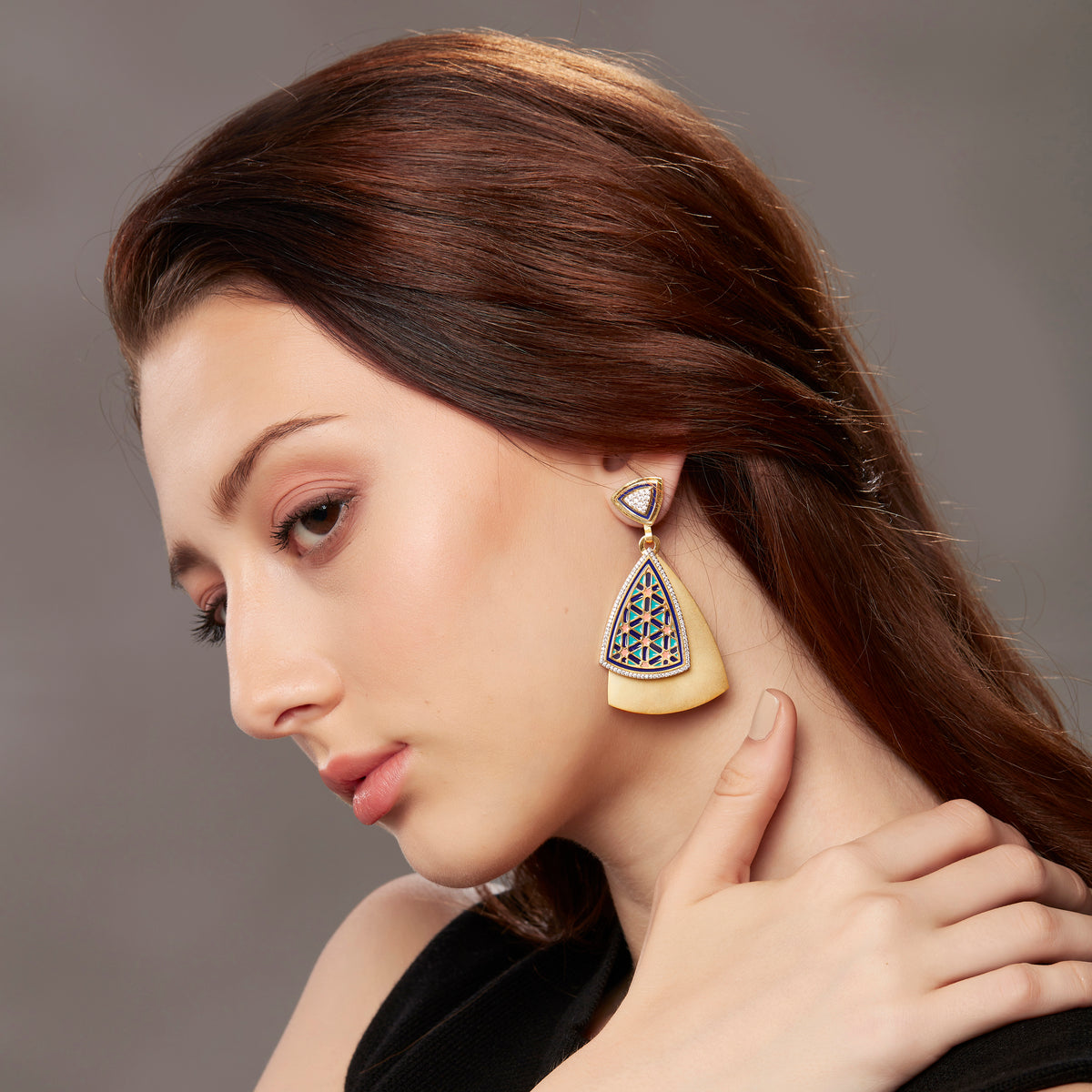 Gulsen Trillion Double Danglers Large