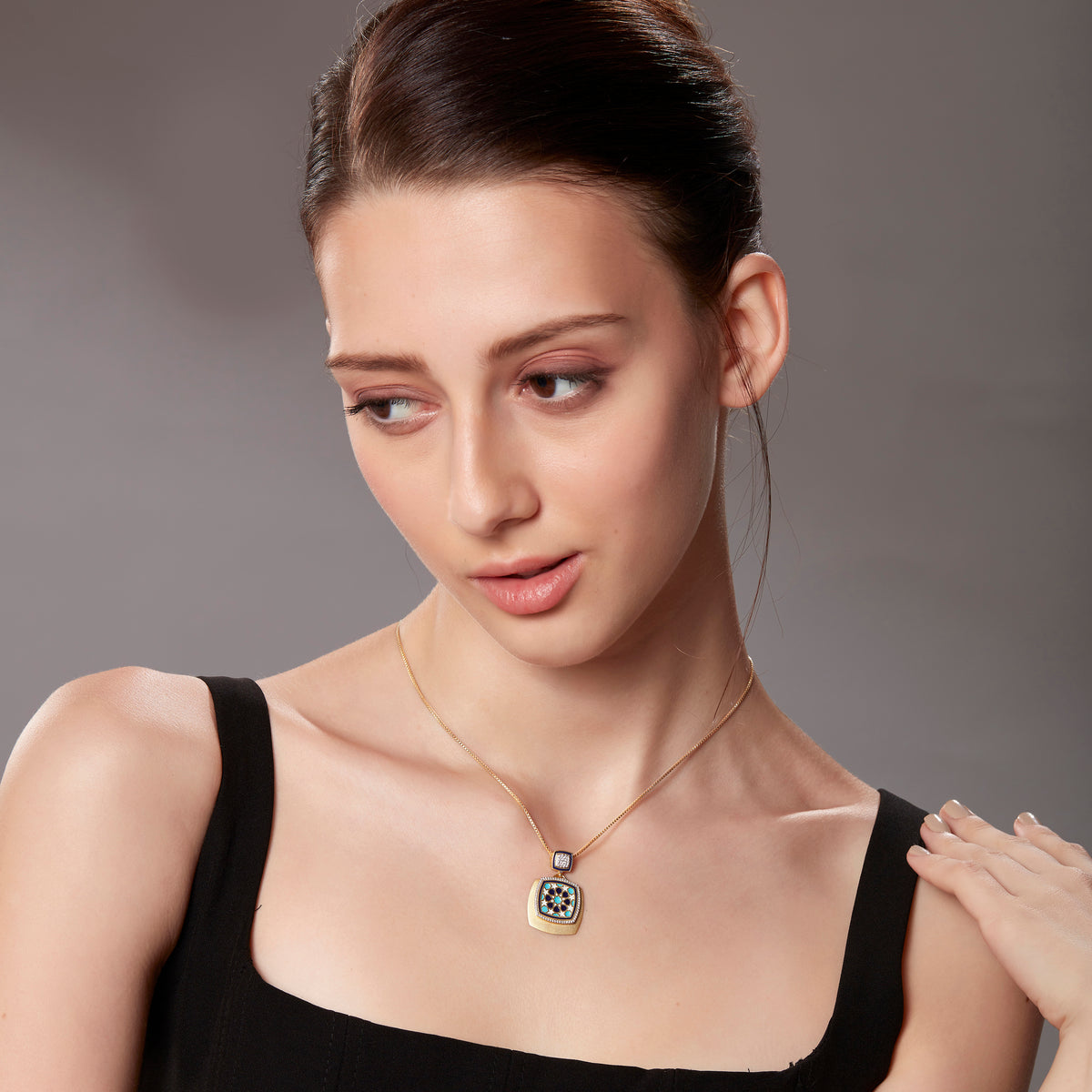 Gulsen Cushion Double Dangler Pendant Medium