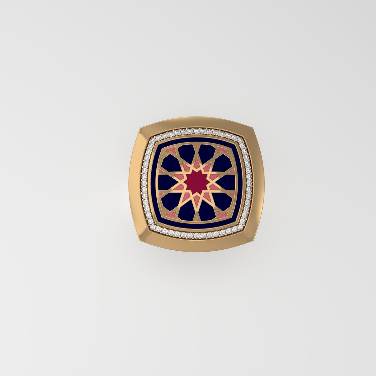 #Pattern & Color_Arabesque Rosette Cardinal Red