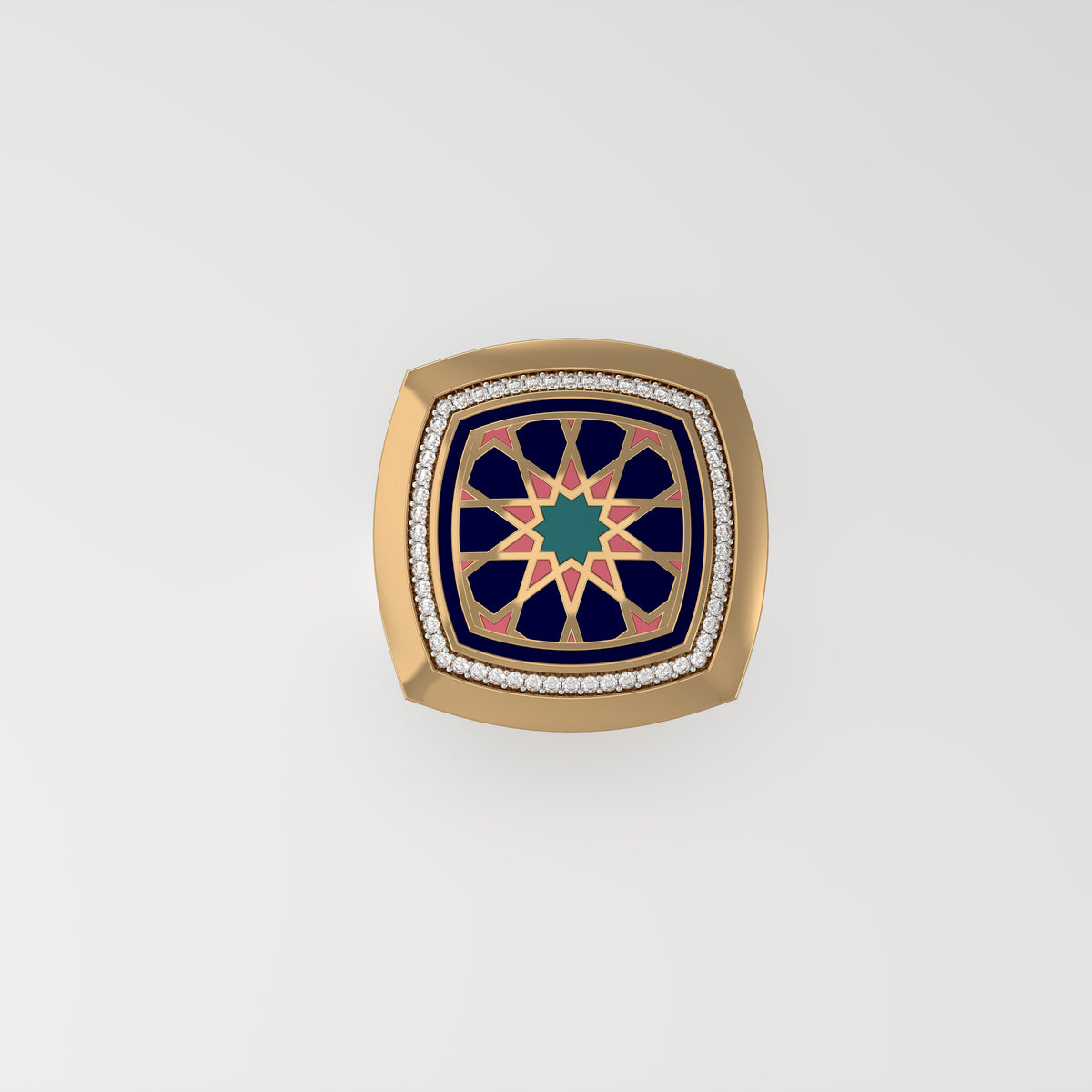 #Pattern & Color_Arabesque Rosette Pastel Turquoise