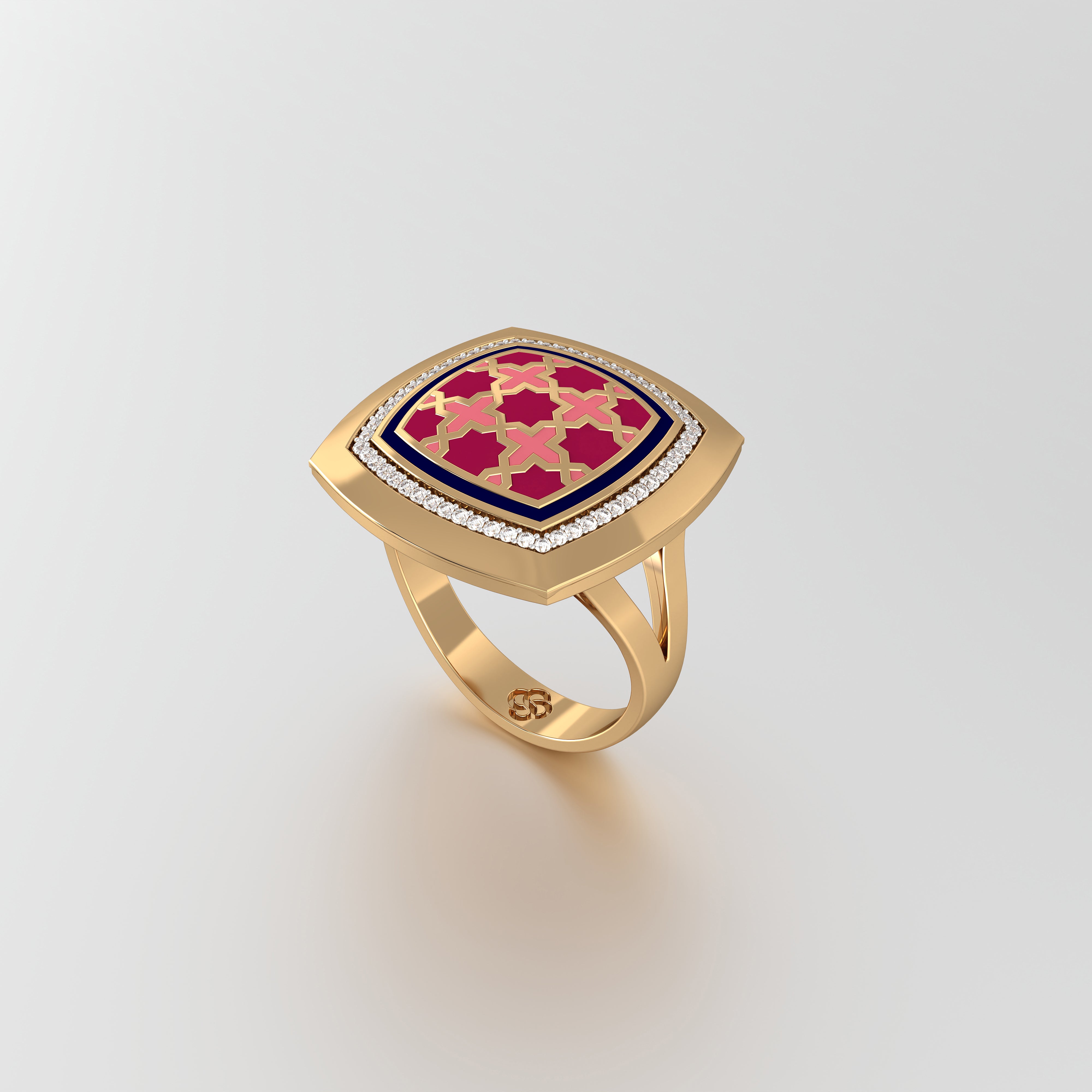 #Pattern & Color_Moroccan Zellij Cardinal Red