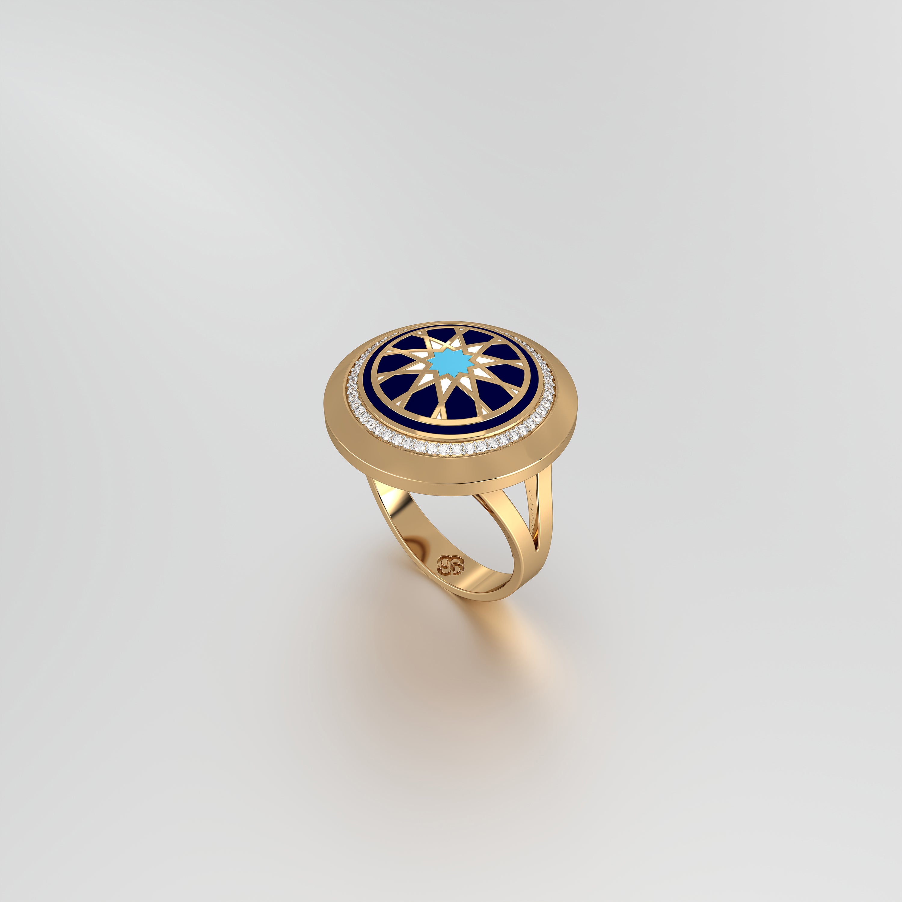 #Pattern & Color_Arabesque Rosette Skyblue