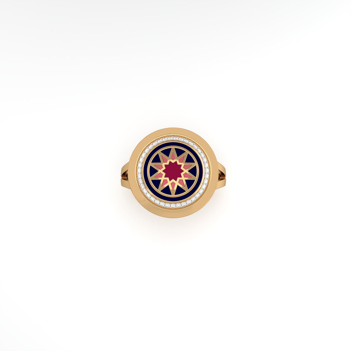 #Pattern & Color_Arabesque Rosette Cardinal Red