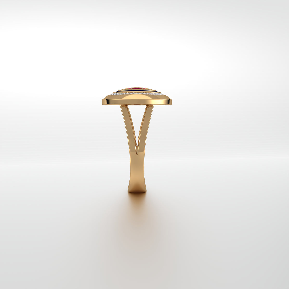 Aynur Round Signet Ring Small