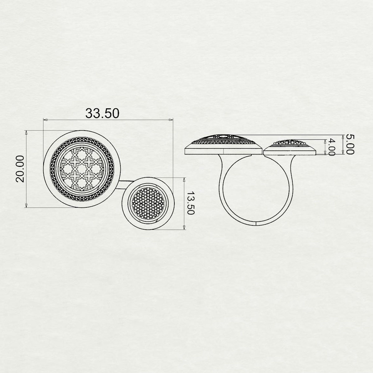 Omaira Round Double Ring Medium