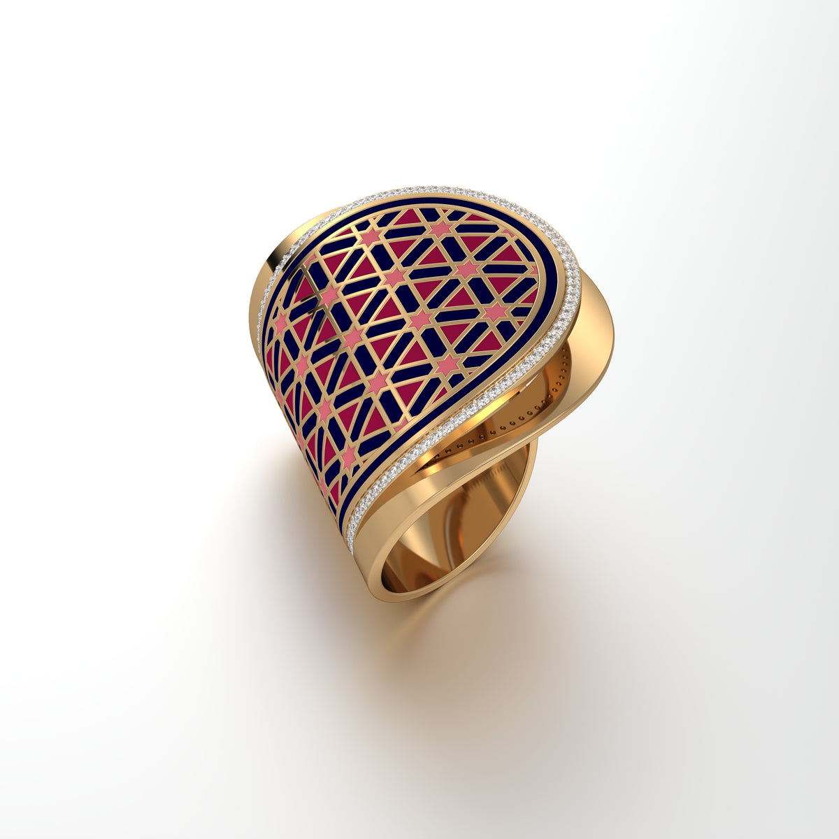 #Pattern & Color_Persian Girih Cardinal Red