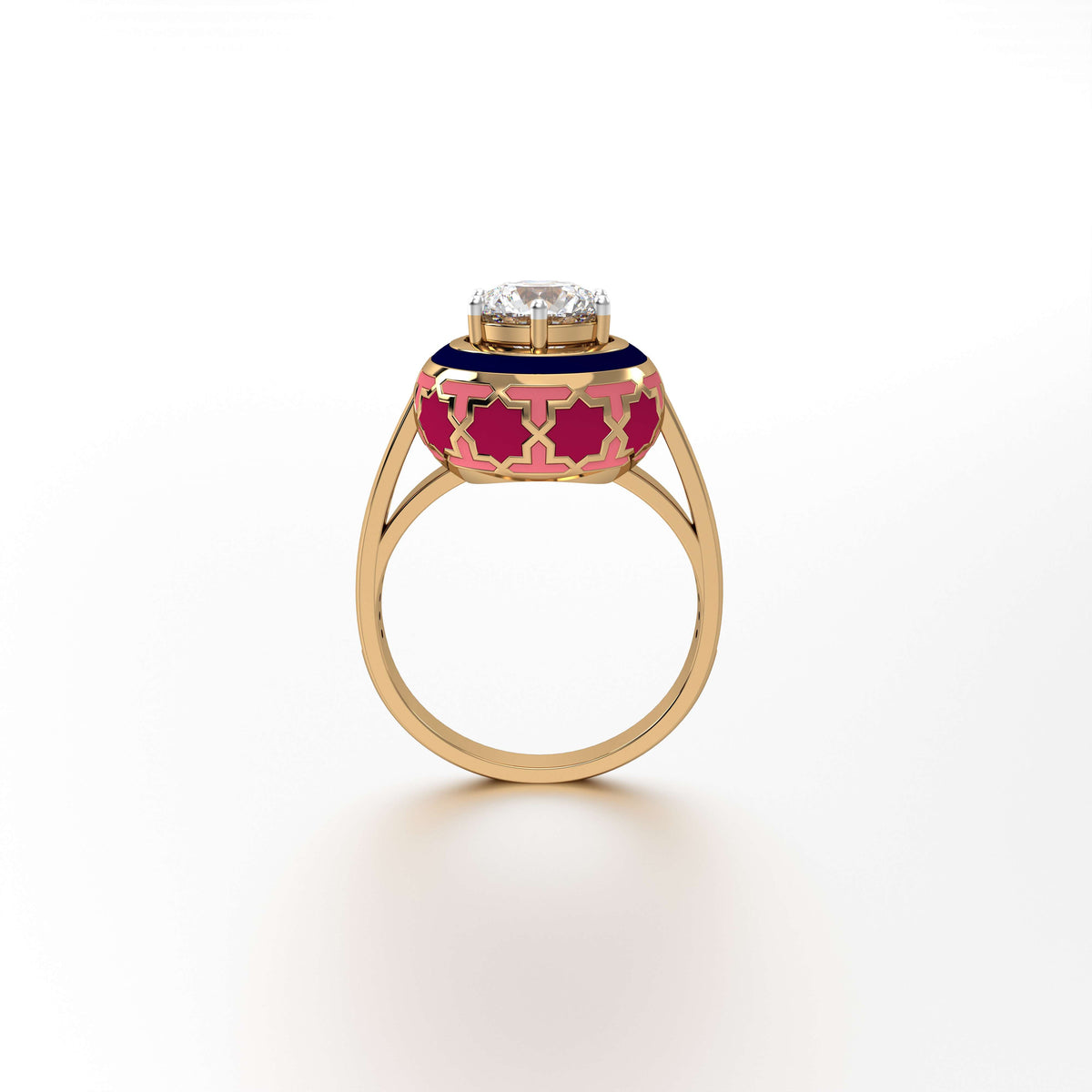 #Pattern & Color_Moroccan Zellij Cardinal Red