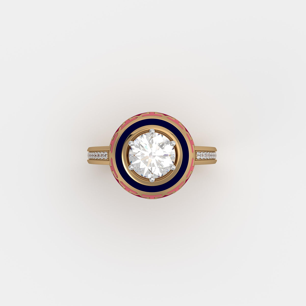 Amaan Curved Solitaire Ring Large