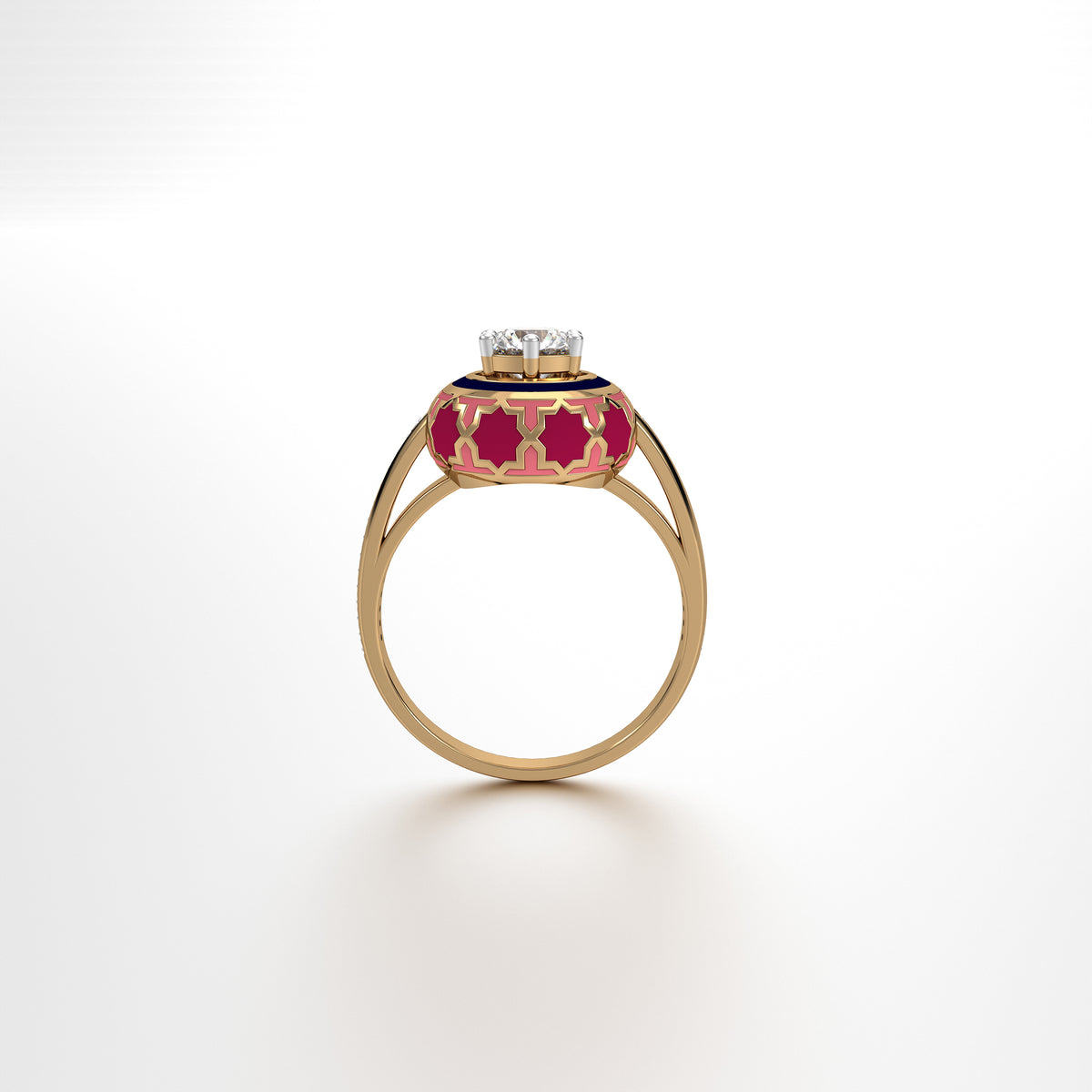 #Pattern & Color_Moroccan Zellij Cardinal Red