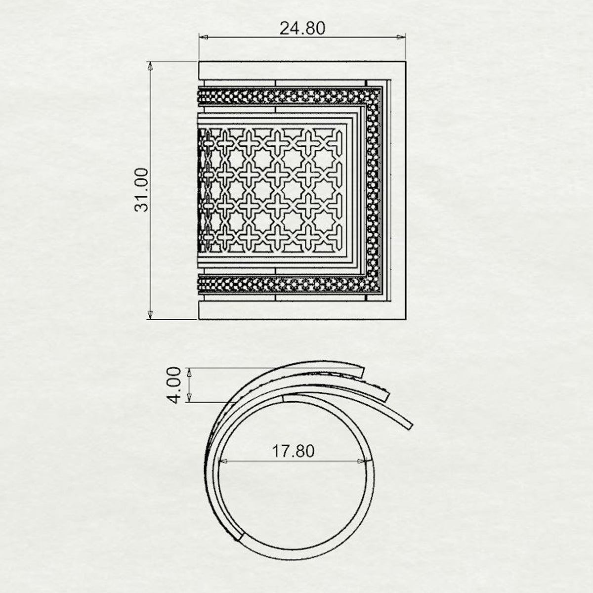 Nayma Paper Fold Ring Medium