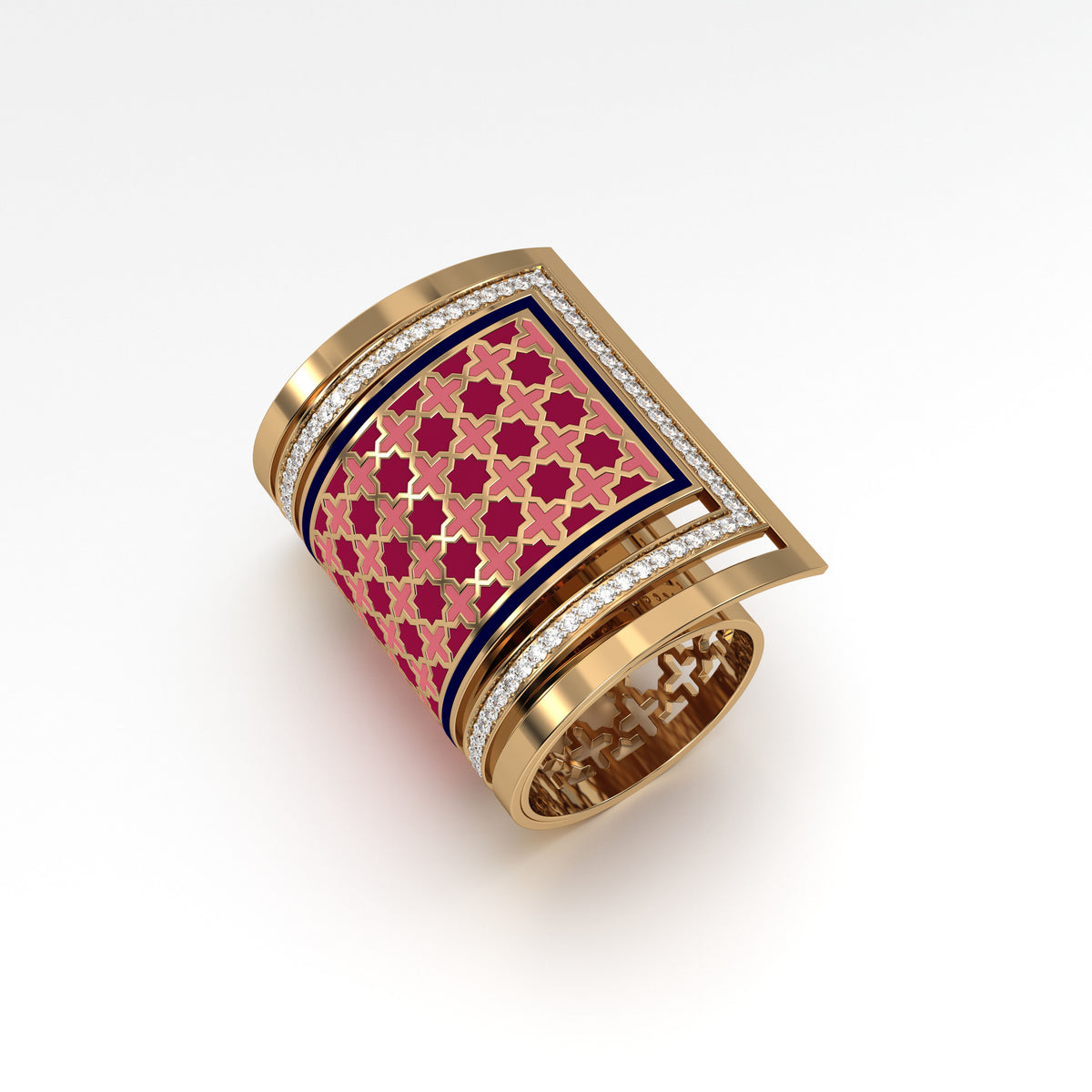#Pattern & Color_Moroccan Zellij Cardinal Red