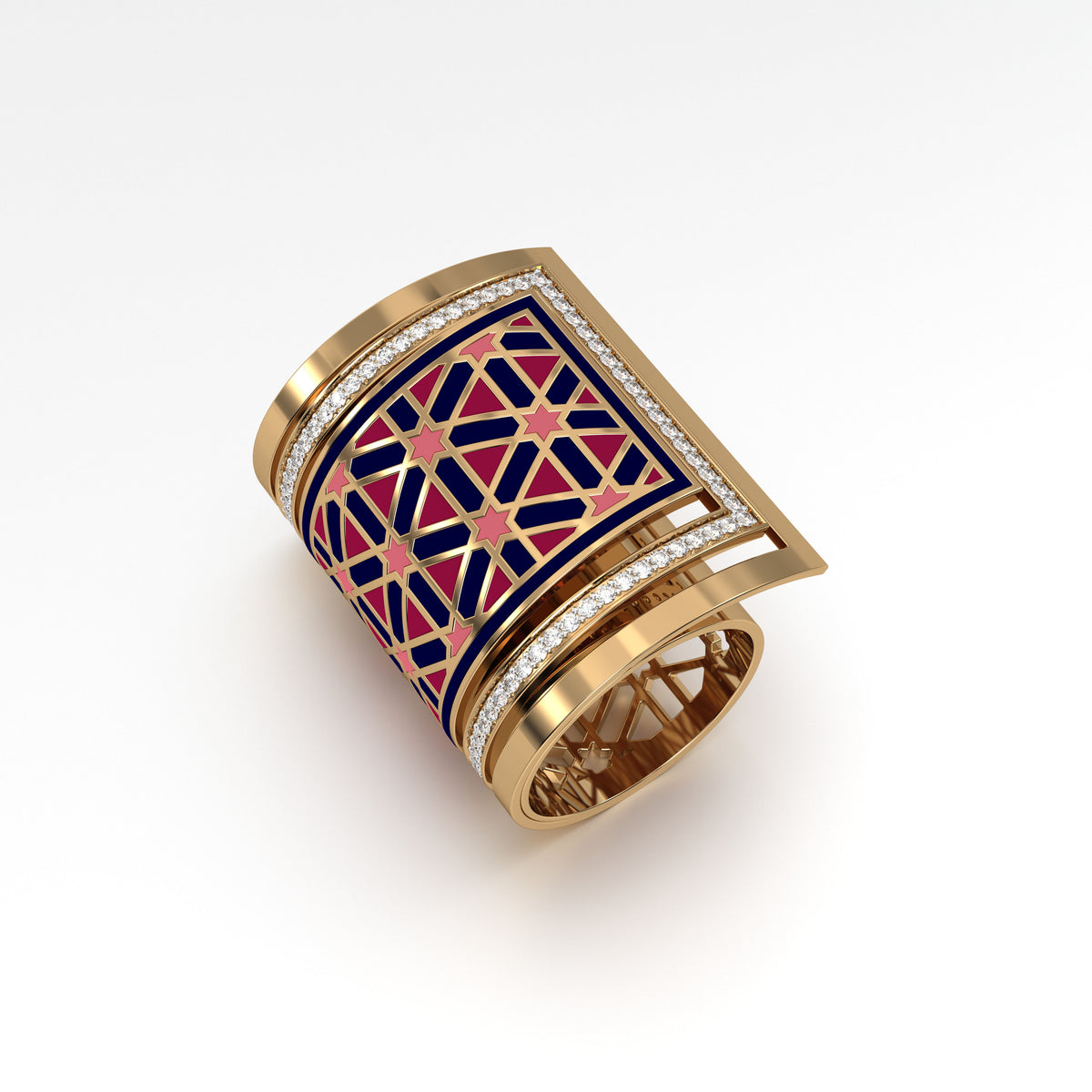 #Pattern & Color_Persian Girih Cardinal Red