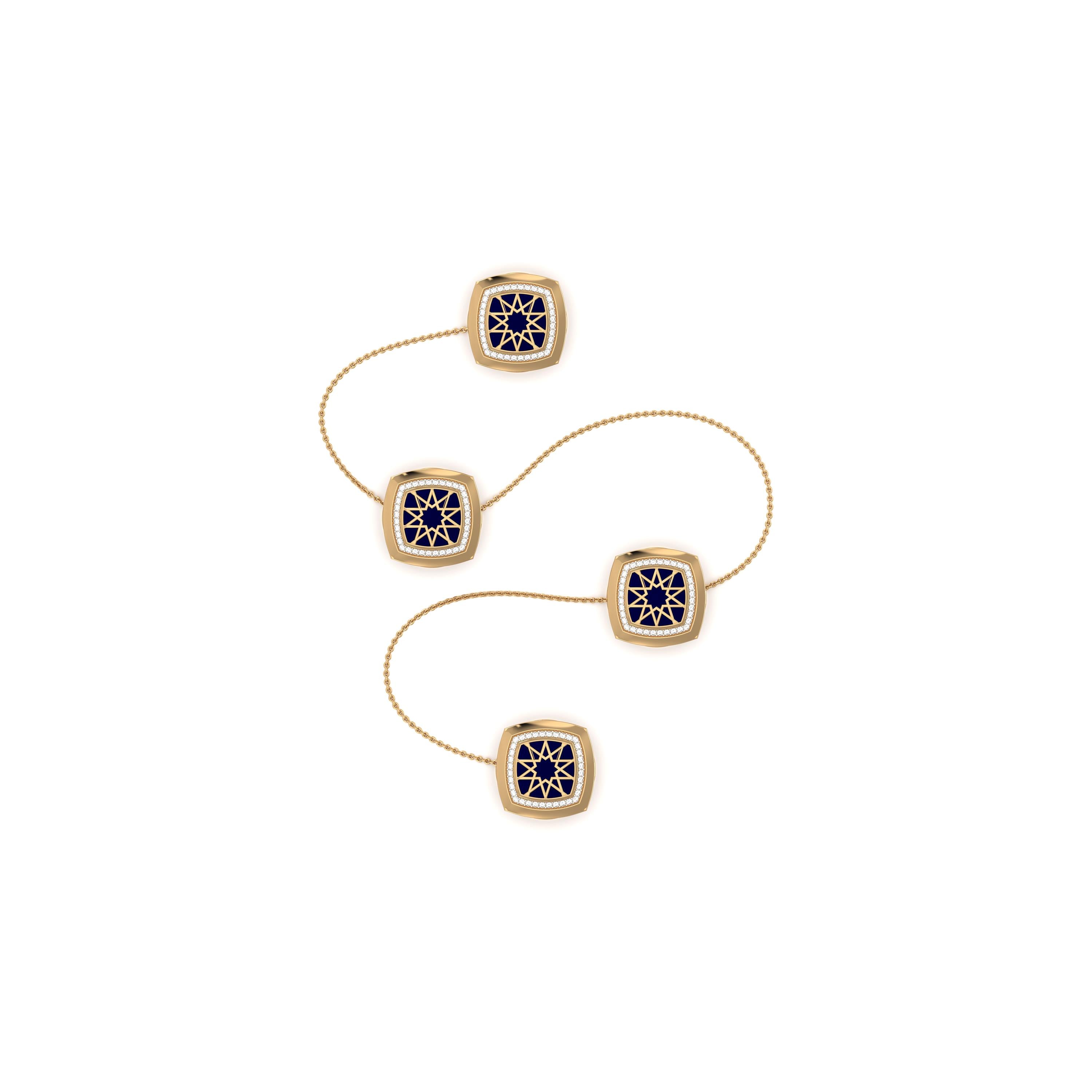 #Pattern & Color_Arabesque Rosette Prussian Blue