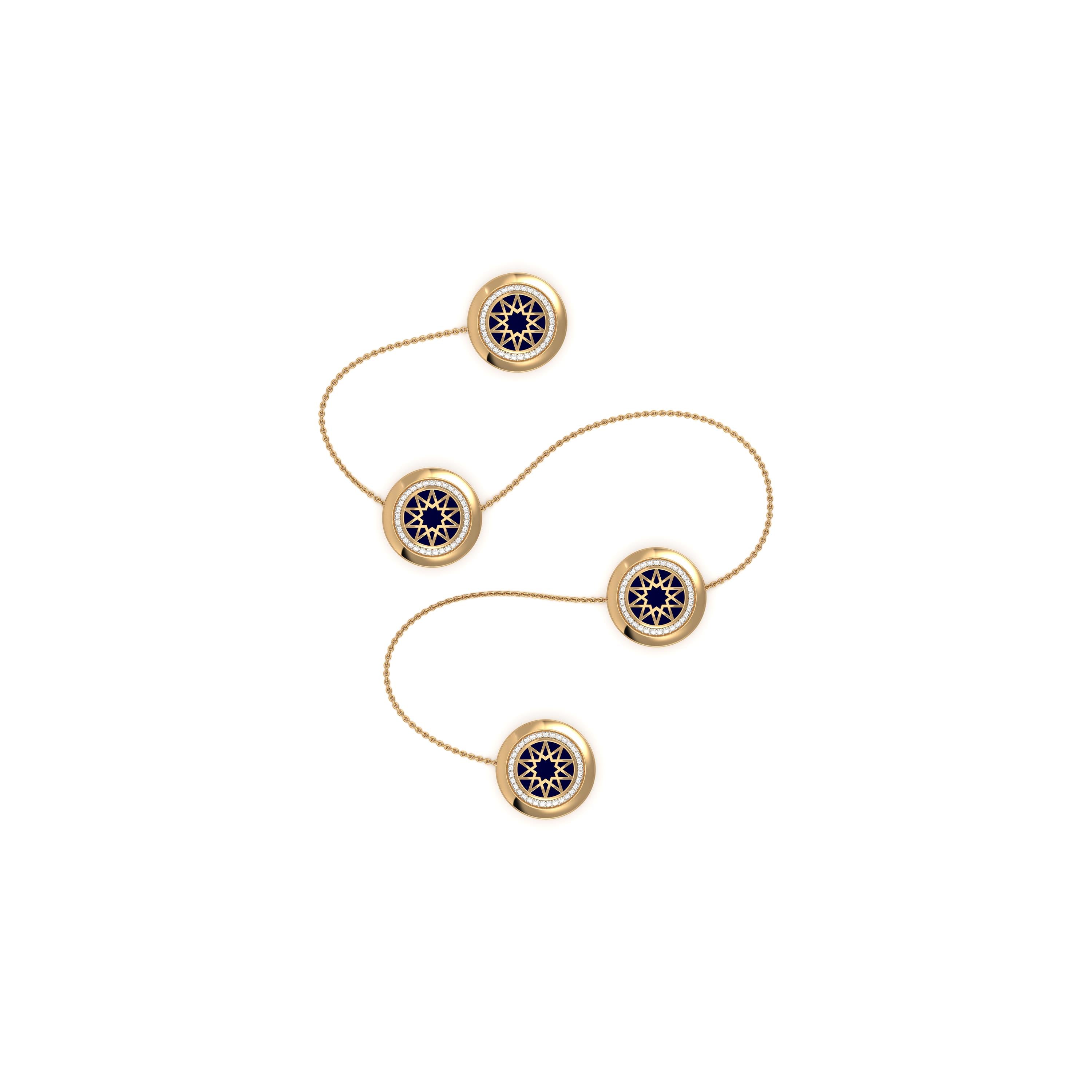 #Pattern & Color_Arabesque Rosette Prussian Blue