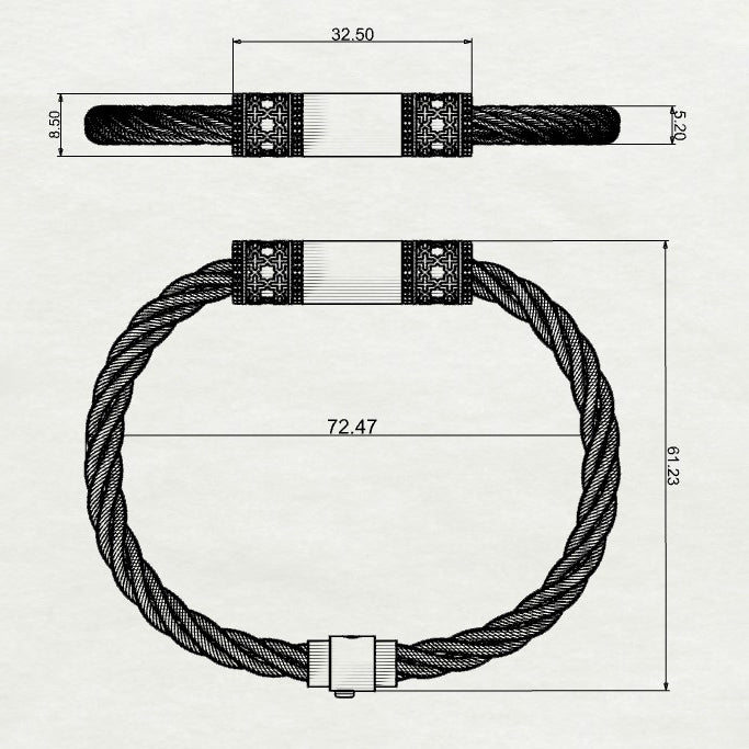 Azeem Double end bullet chain bracelet