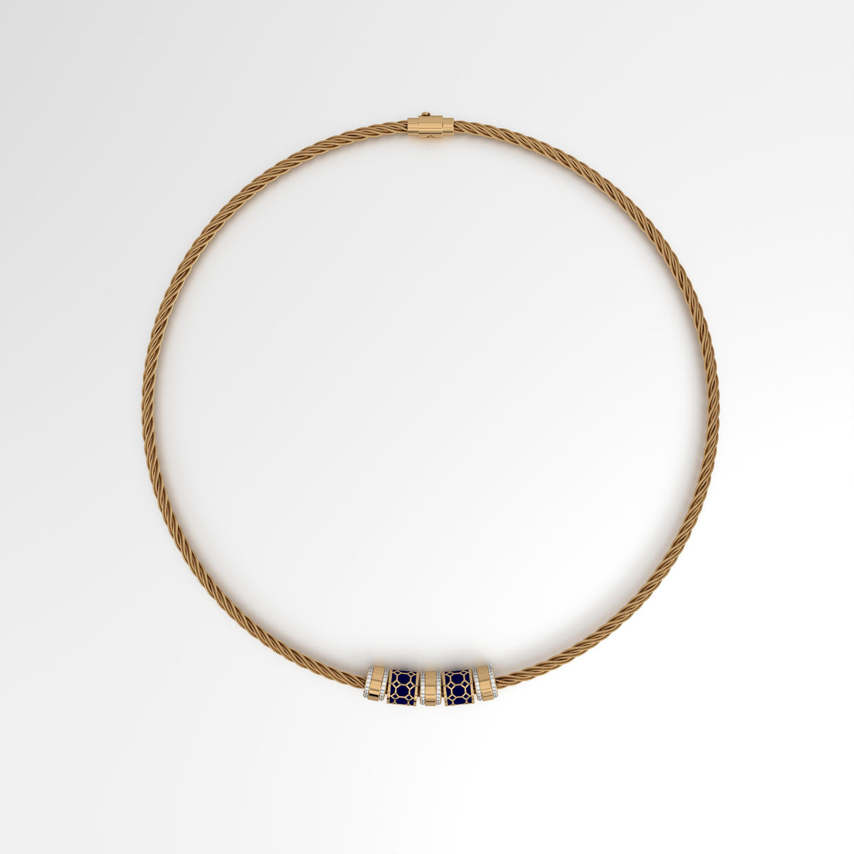 #Pattern & Color_Arabesque Rosette Prussian Blue