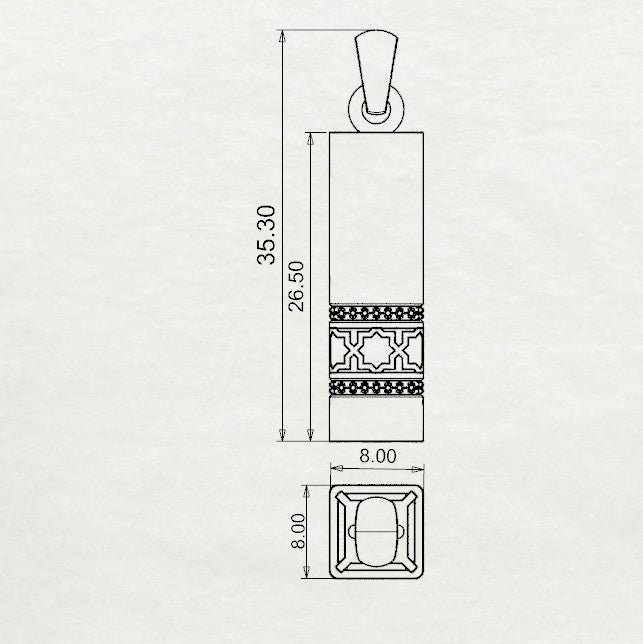 Aayman Square Bullet pendant