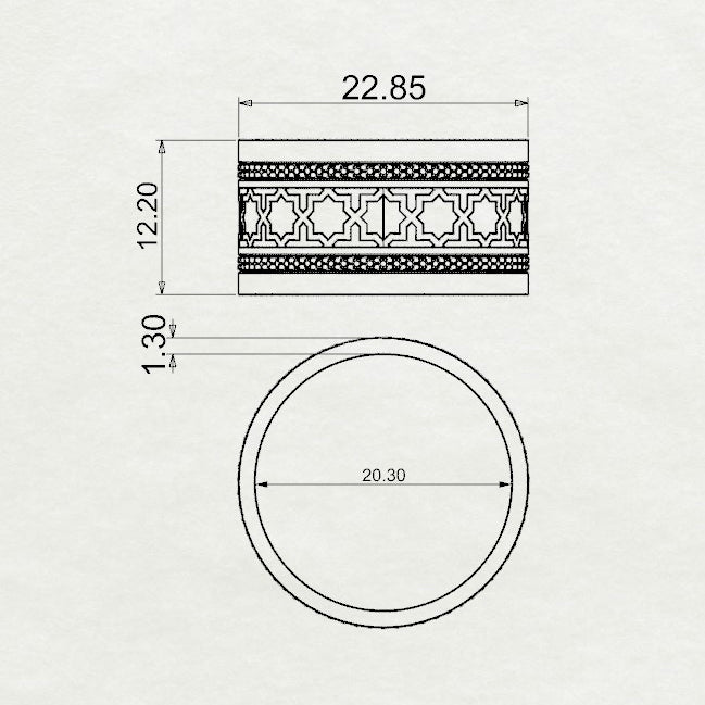 Aariz double line ring