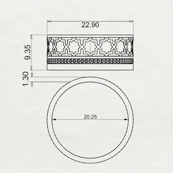 Aariz single line ring