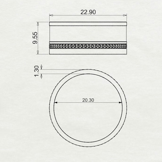 Aariz block single line ring