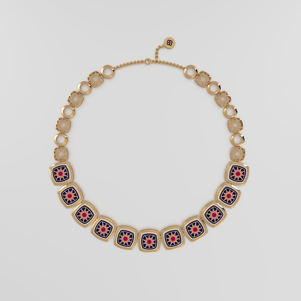 #Pattern & Color_Arabesque Rosette Cardinal Red
