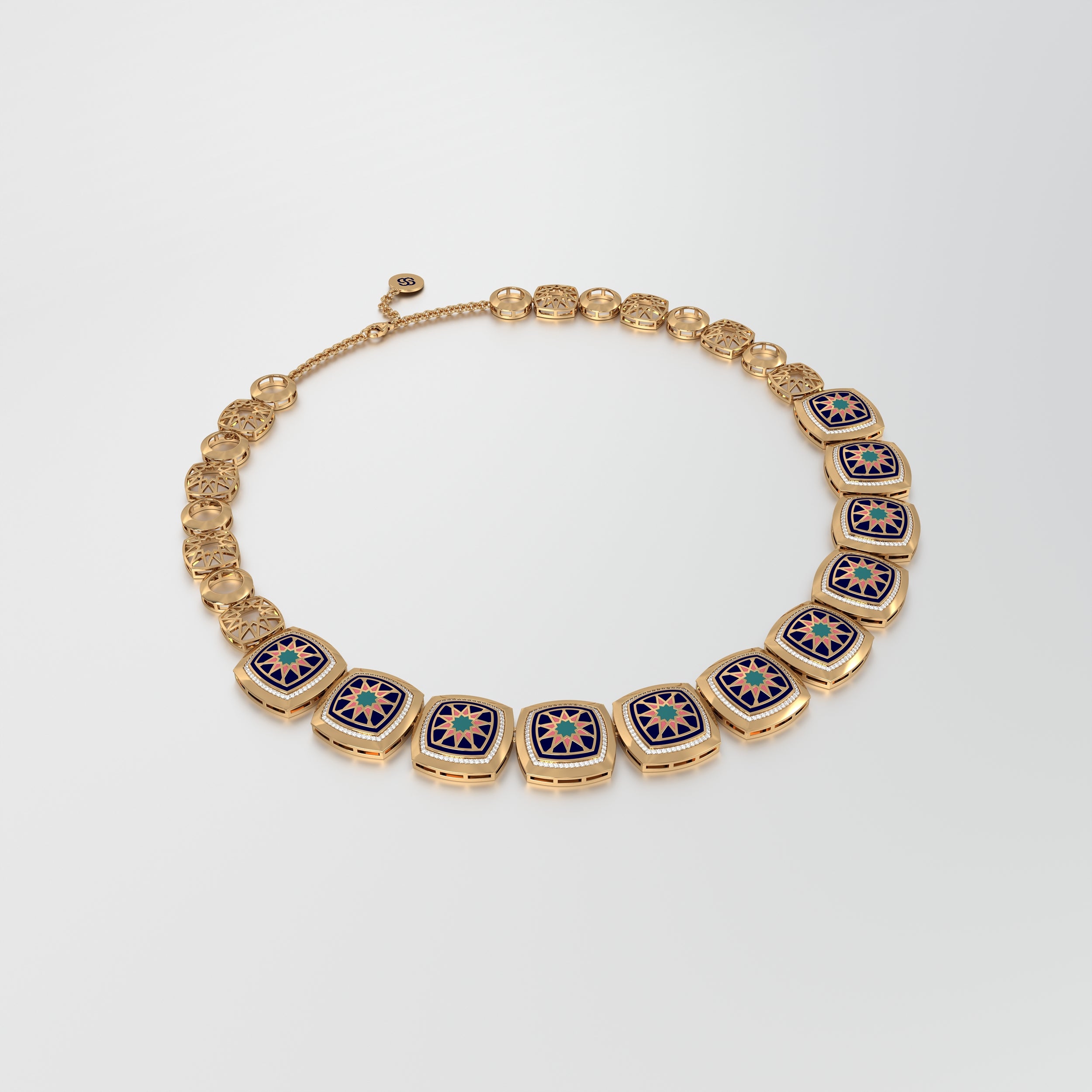 #Pattern & Color_Arabesque Rosette Pastel Turquoise