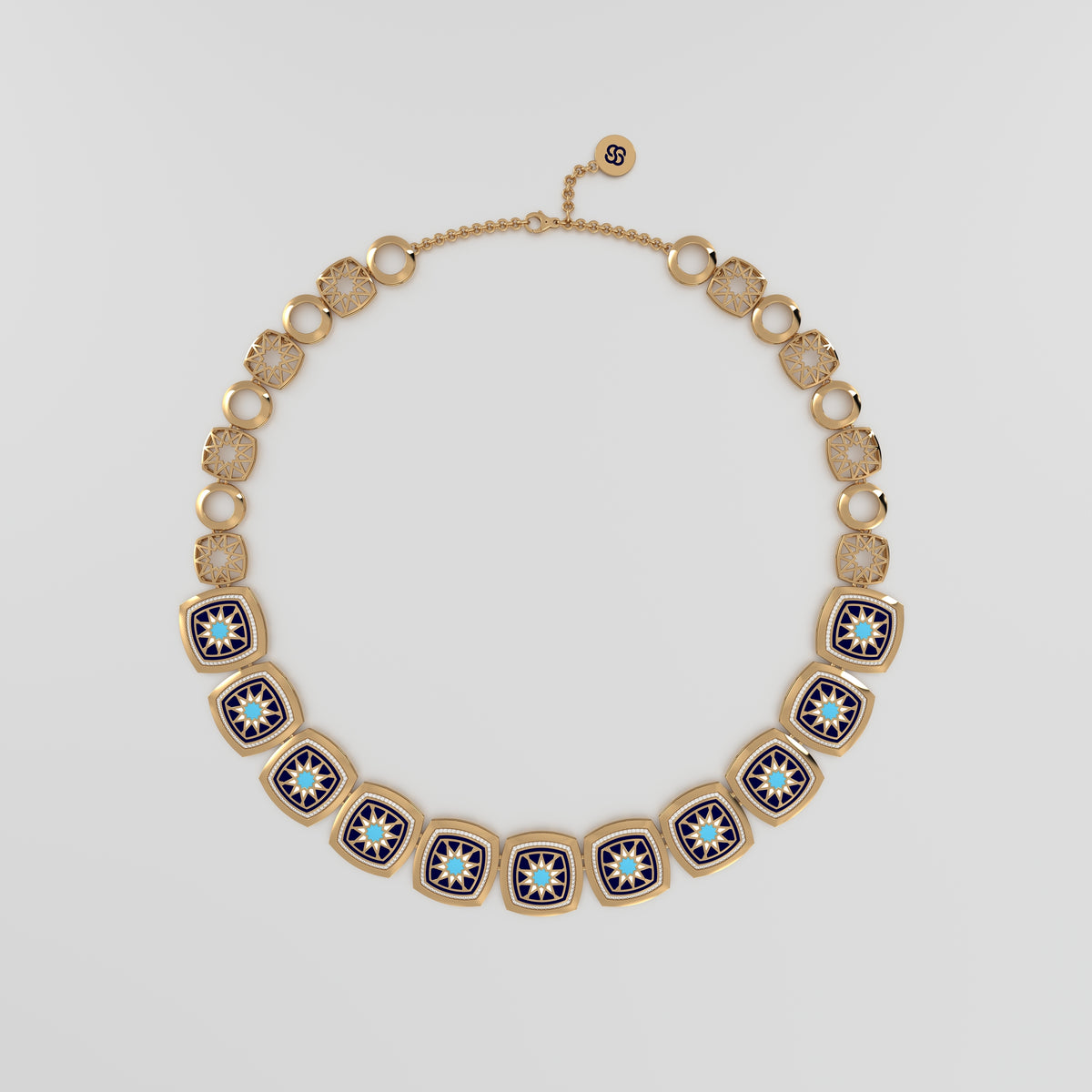 #Pattern & Color_Arabesque Rosette Skyblue