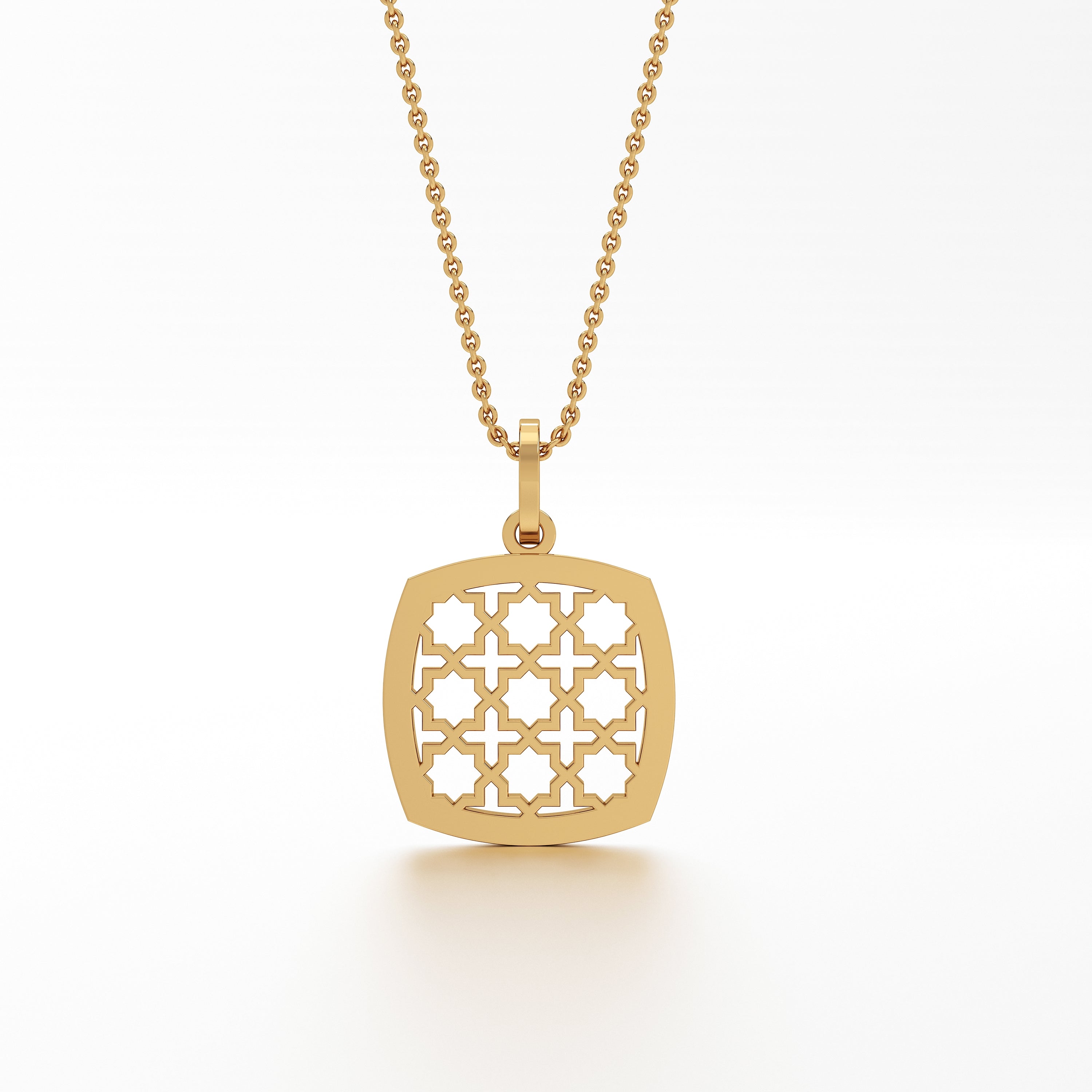 Abeer Cushion Filigree Coin Pendant