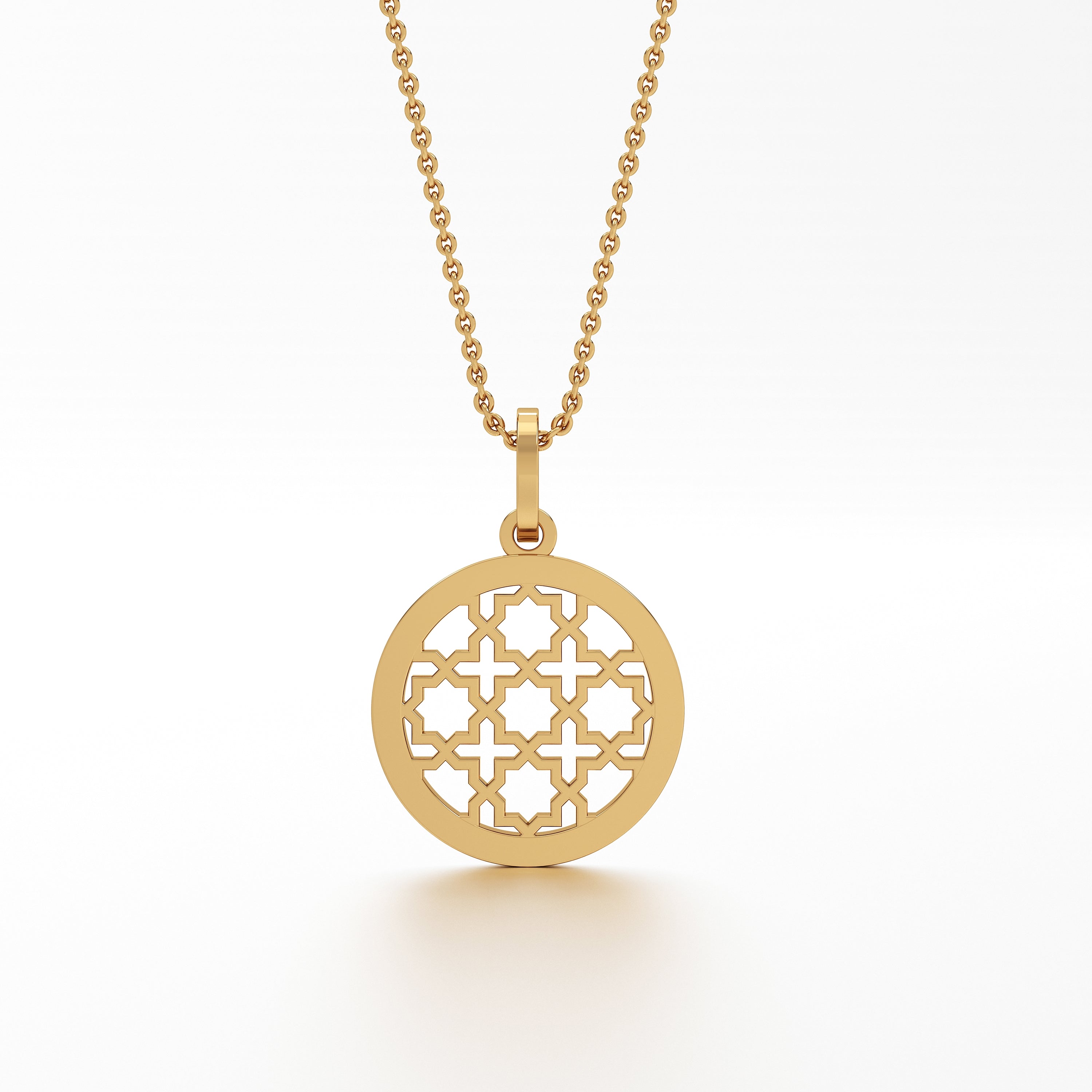 Abeer Round Filigree Coin Pendant