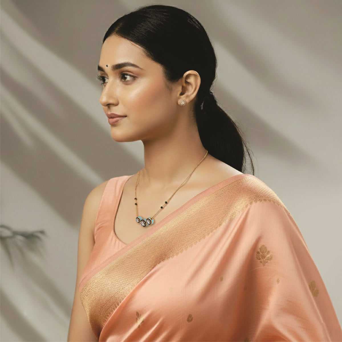 Aaliyah Trinity Solitaire Mangalsutra Medium