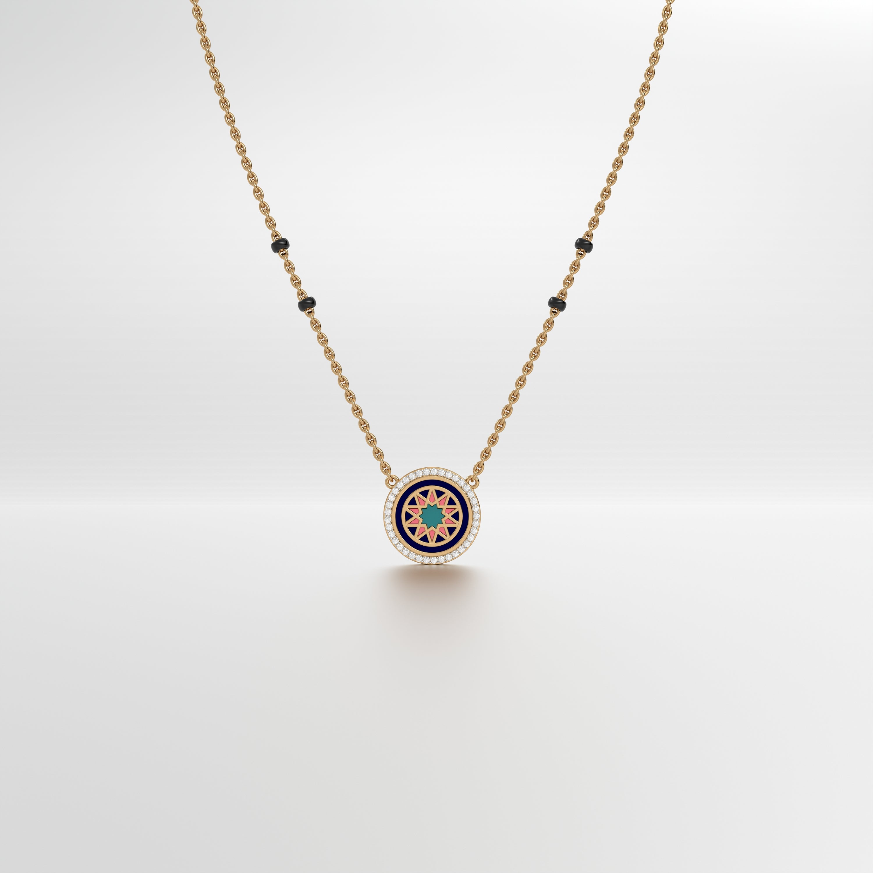 #Pattern & Color_Arabesque Rosette Pastel Turquoise