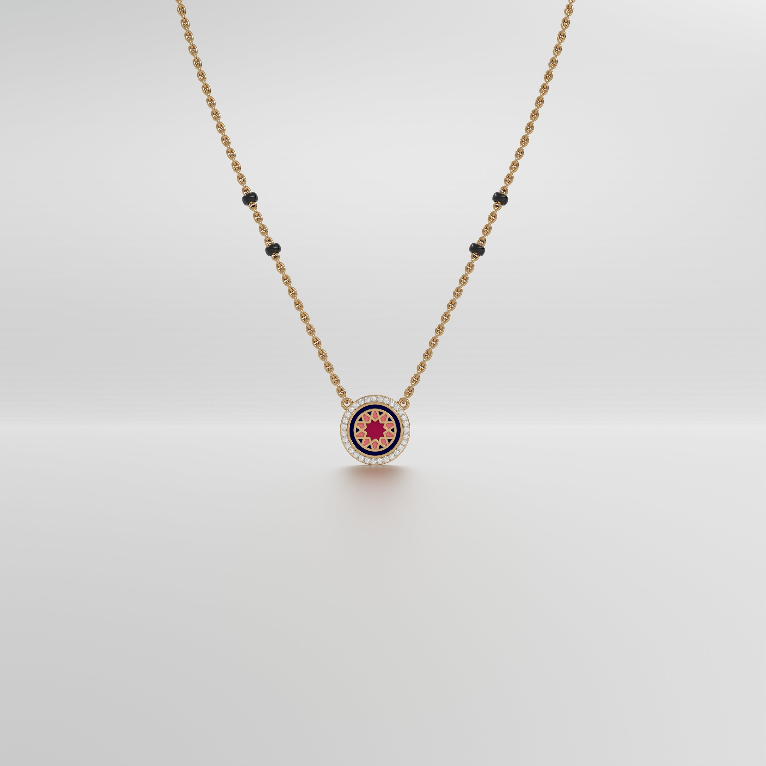 #Pattern & Color_Arabesque Rosette Cardinal Red