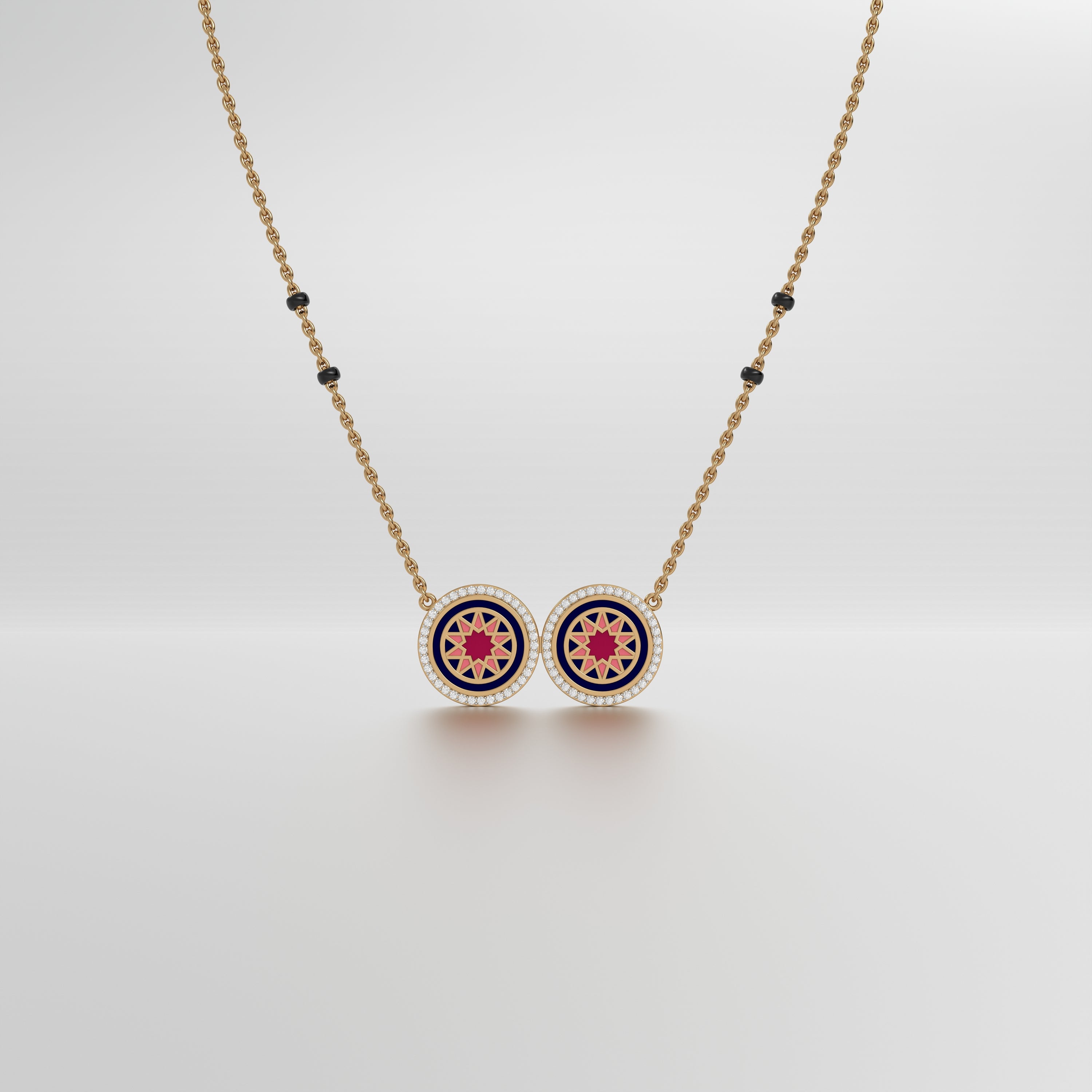 #Pattern & Color_Arabesque Rosette Cardinal Red