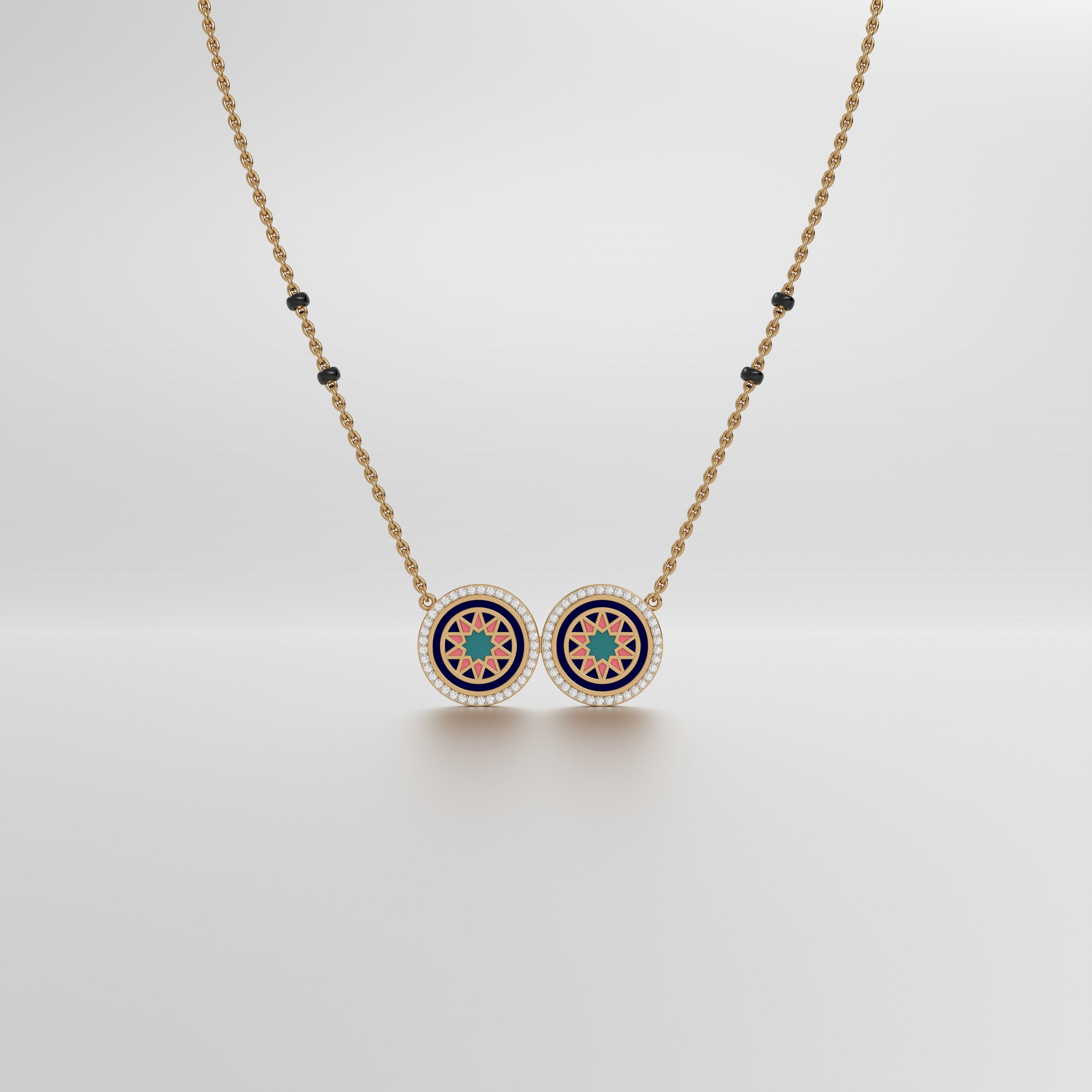 #Pattern & Color_Arabesque Rosette Pastel Turquoise