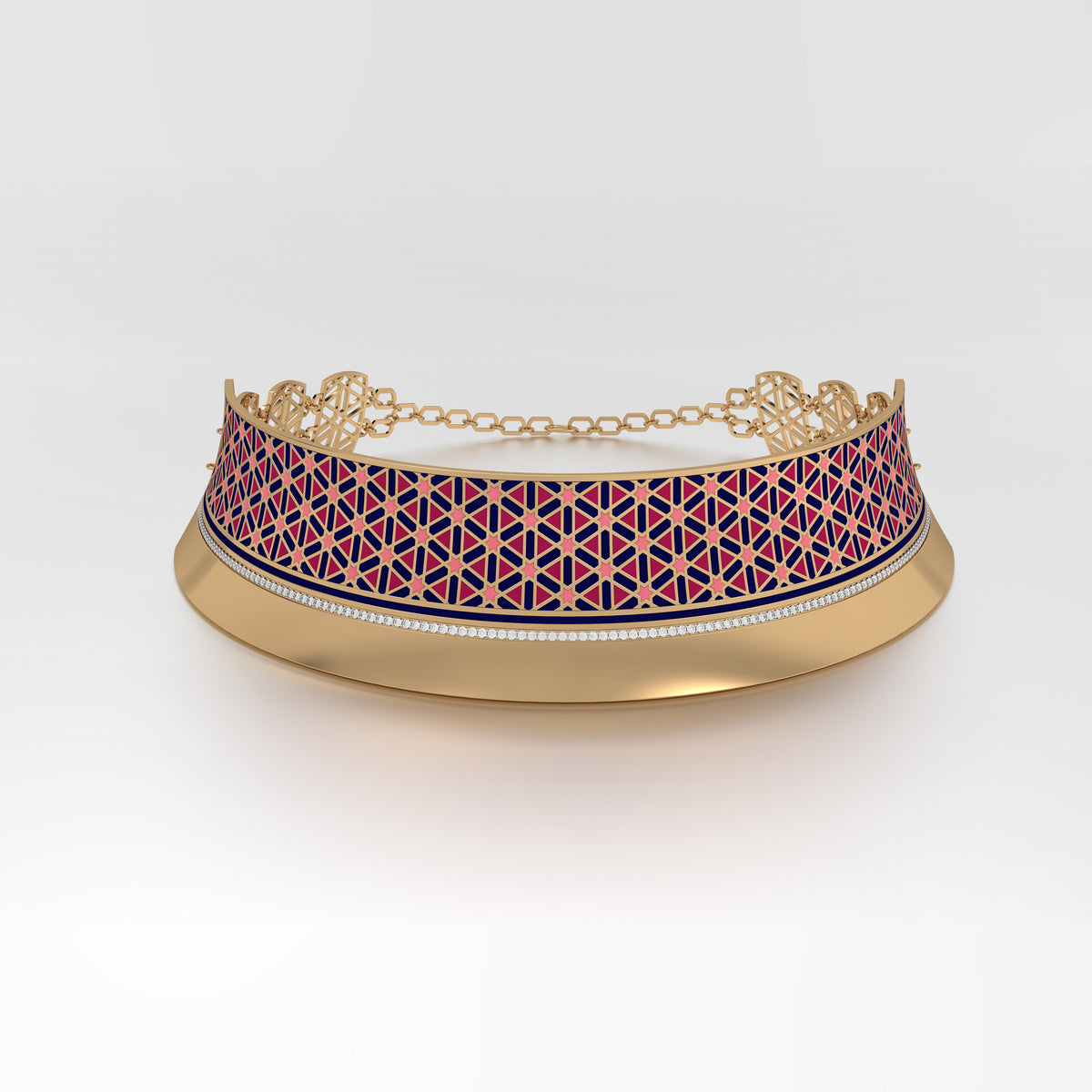 #Pattern & Color_Persian Girih Cardinal Red