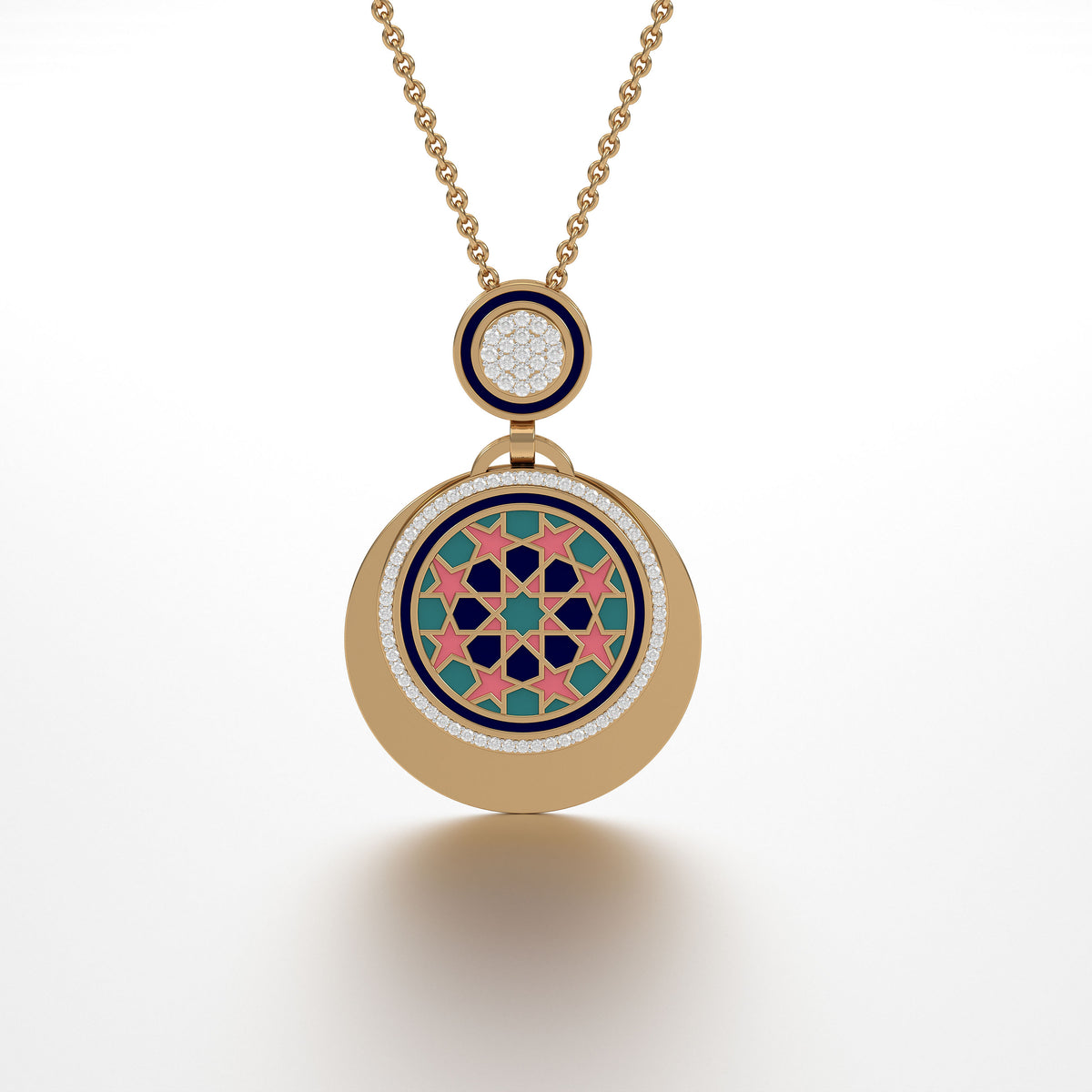 #Pattern & Color_Arabesque Rosette Pastel Turquoise