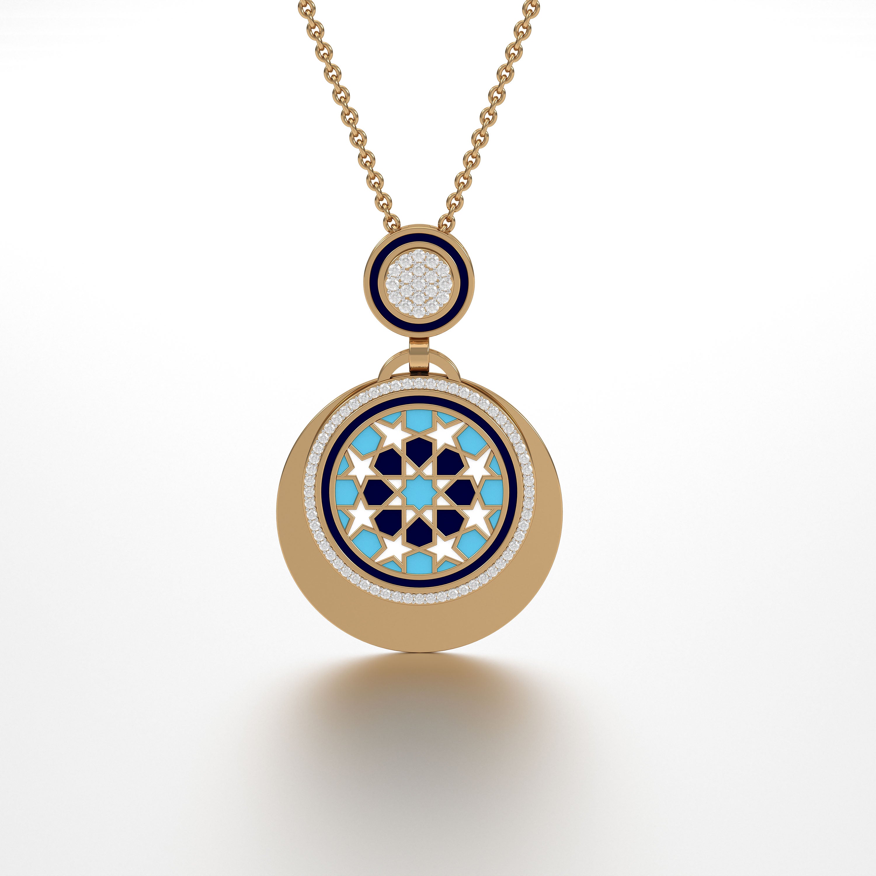 #Pattern & Color_Arabesque Rosette Skyblue