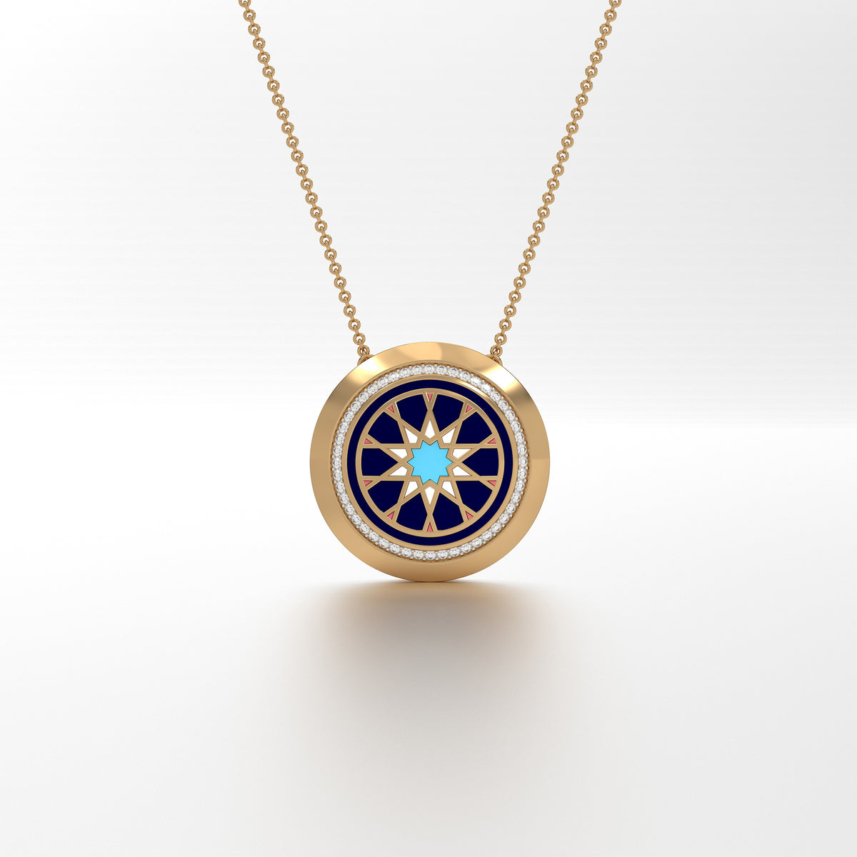 #Pattern & Color_Arabesque Rosette Skyblue