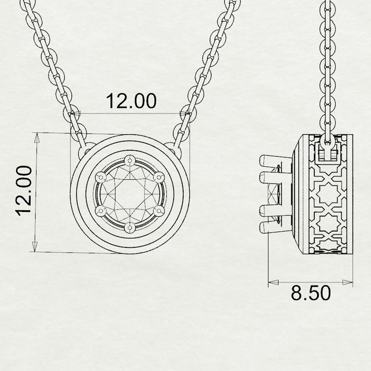 Aliyaah Solitaire Pendant Medium