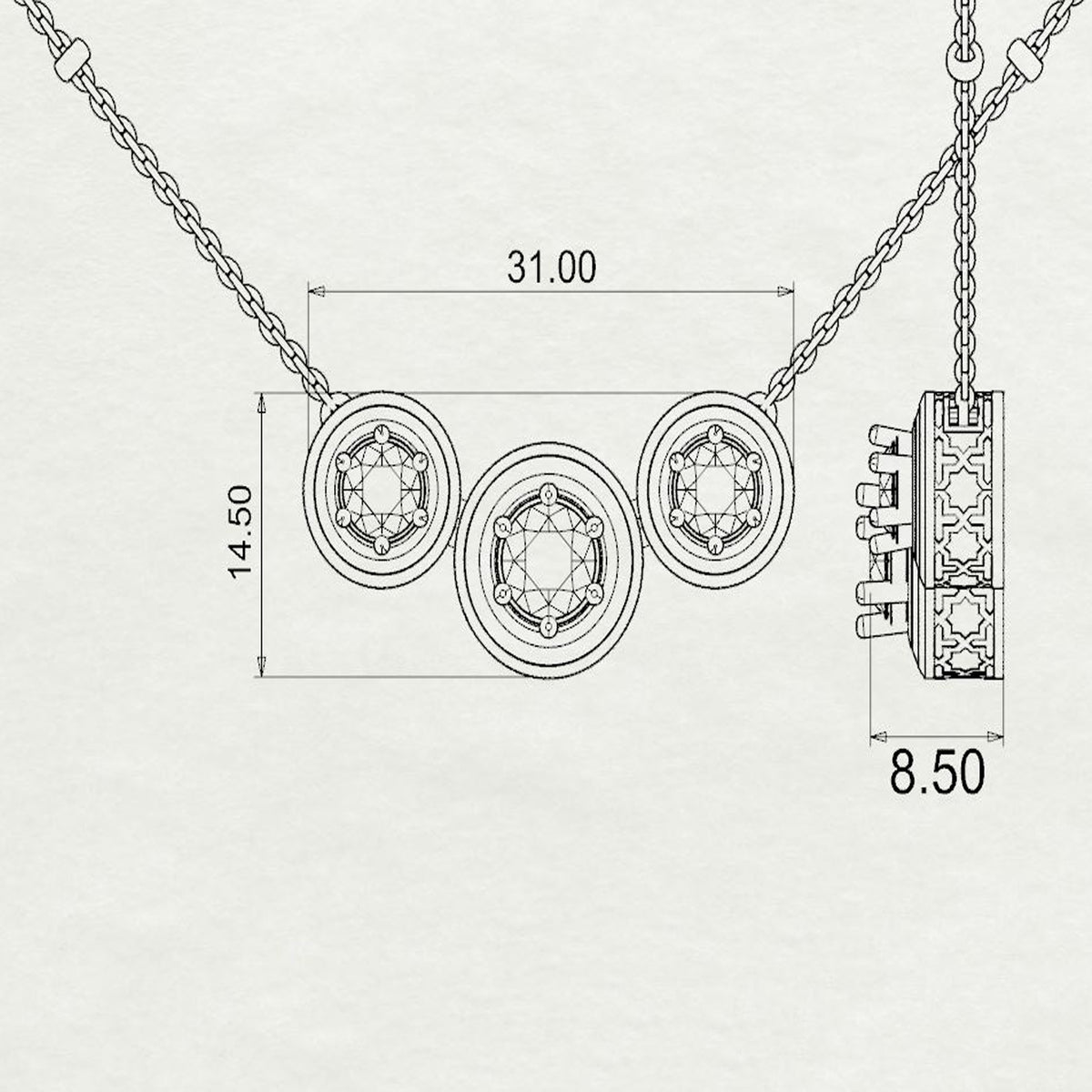 Aaliyah Trinity Solitaire Mangalsutra Medium