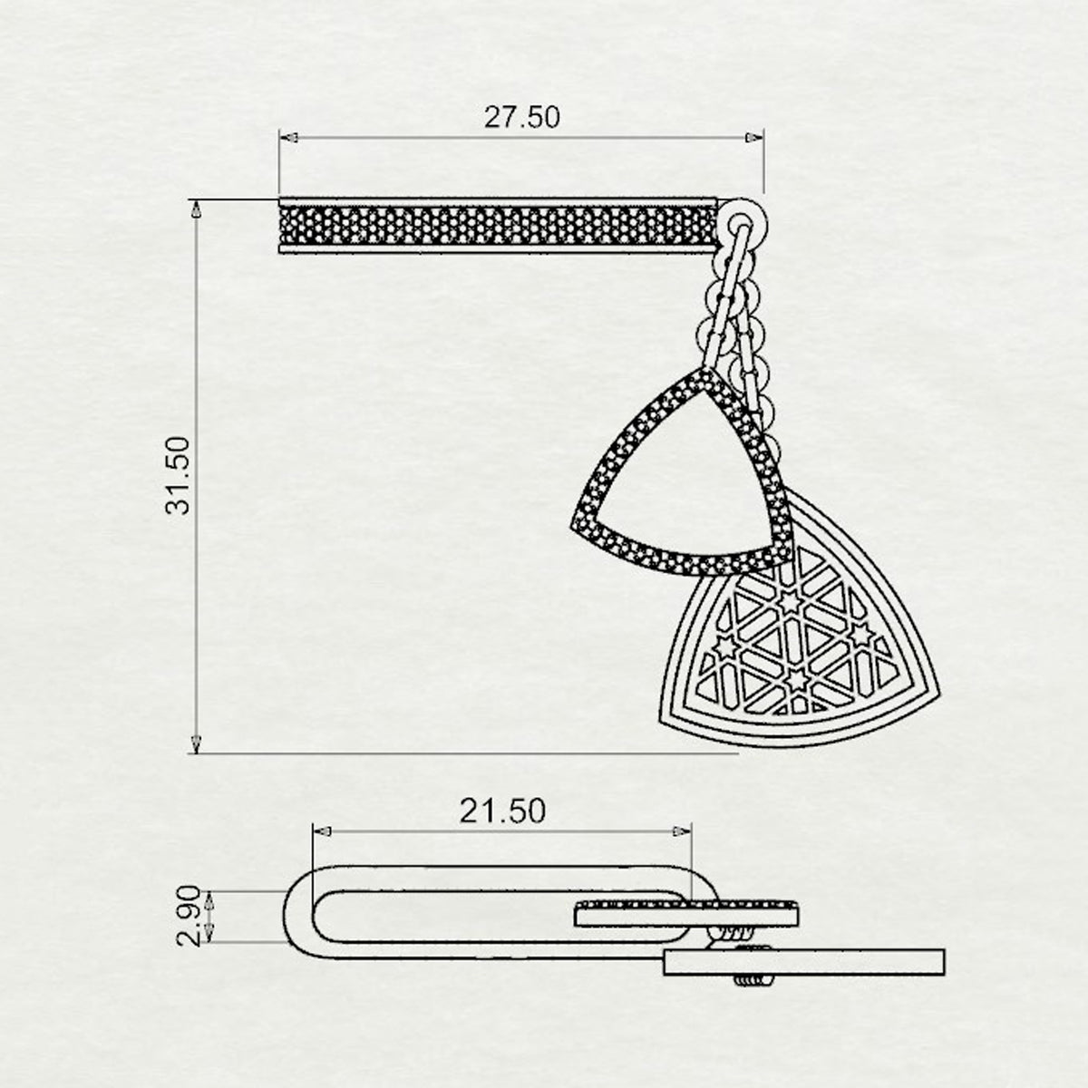 Noor Band With Omaira Double Trillion Charm (DG-P)