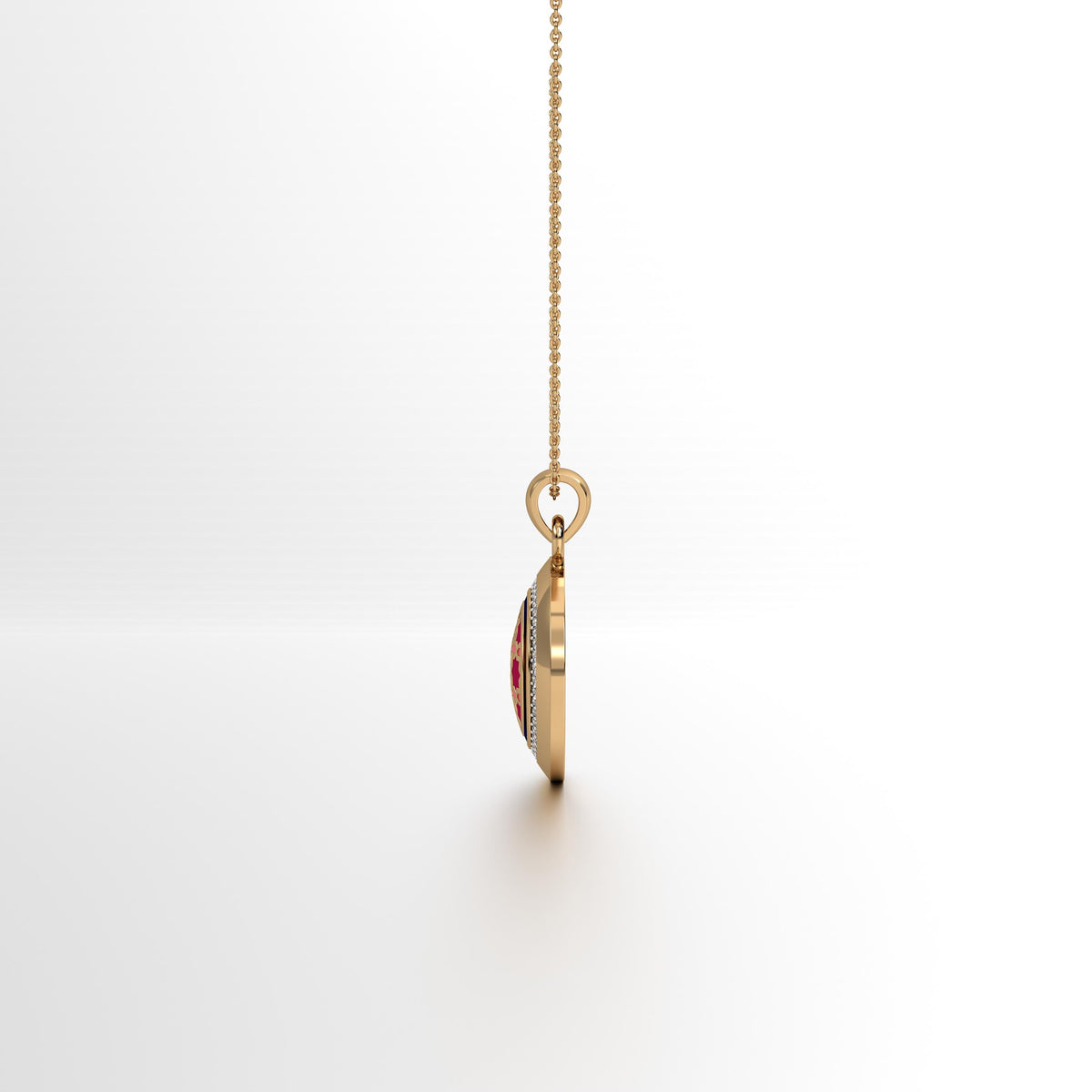 Aynur Round Pendant with Loop Medium