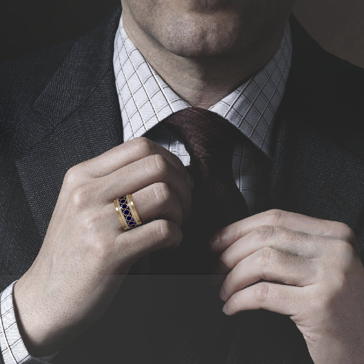 Aariz double line ring